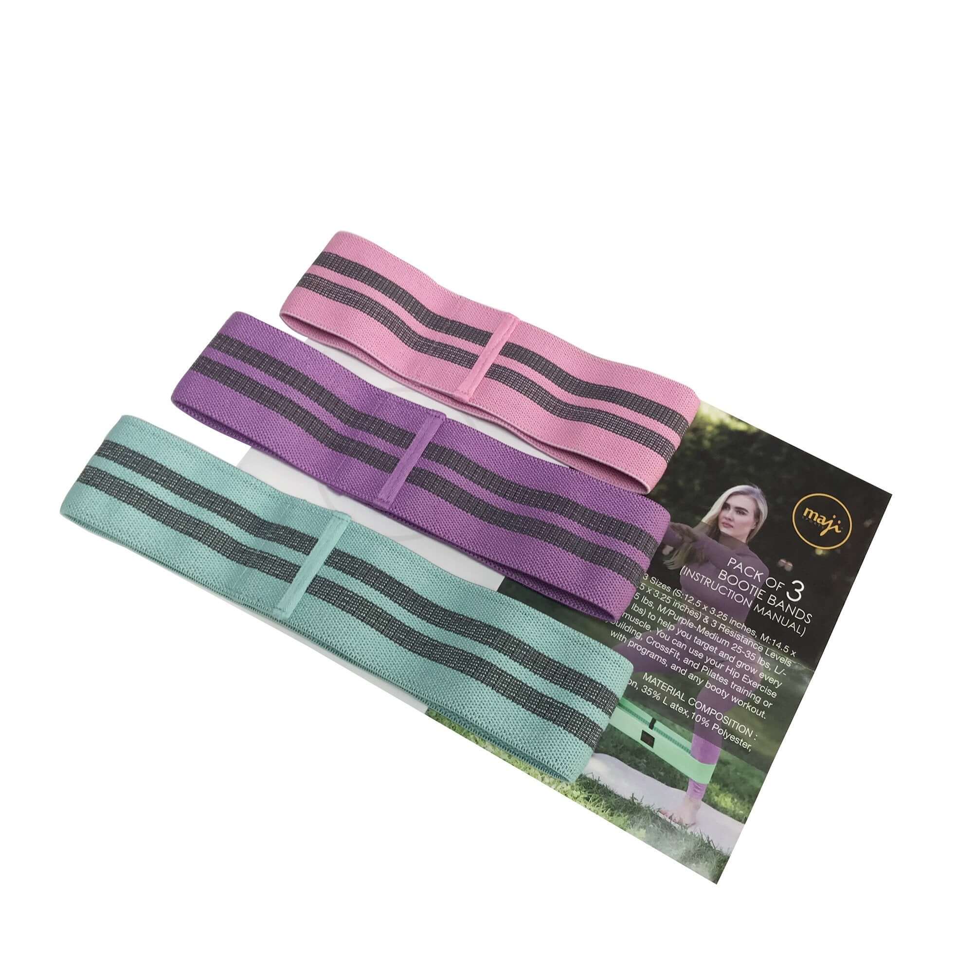 Pack of Three Booty Bands - 3 Sizes 3 Weights by Jupiter Gear