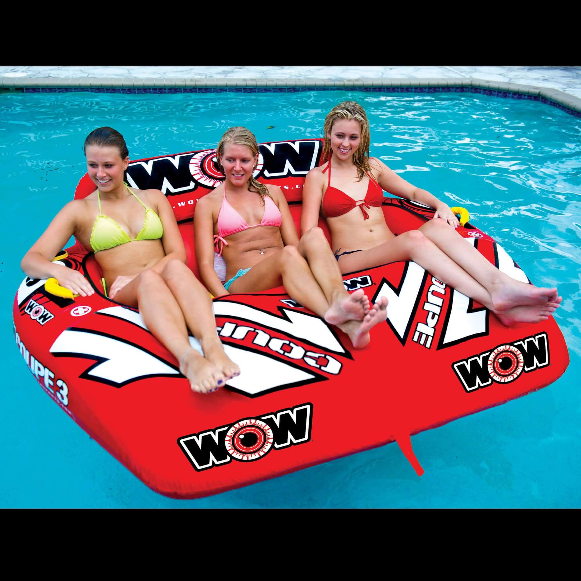 WOW Sports 3 Person Coupe Cockpit Towable Water Tube For Pool and Lake (15-1040) by Jupiter Gear