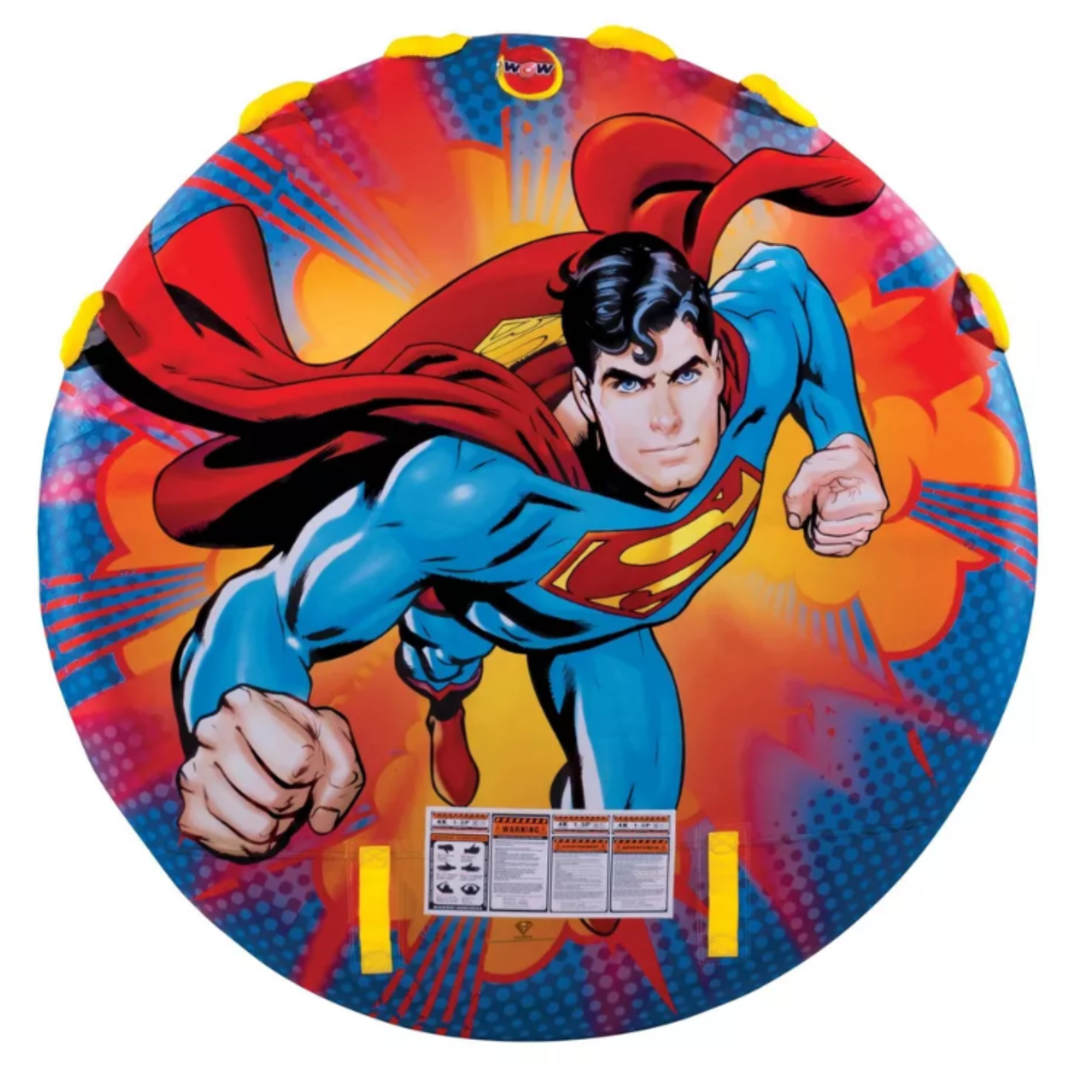 WOW Sports DC Comics Superman 3-Person Soft Top Deck Tube Towable by Jupiter Gear