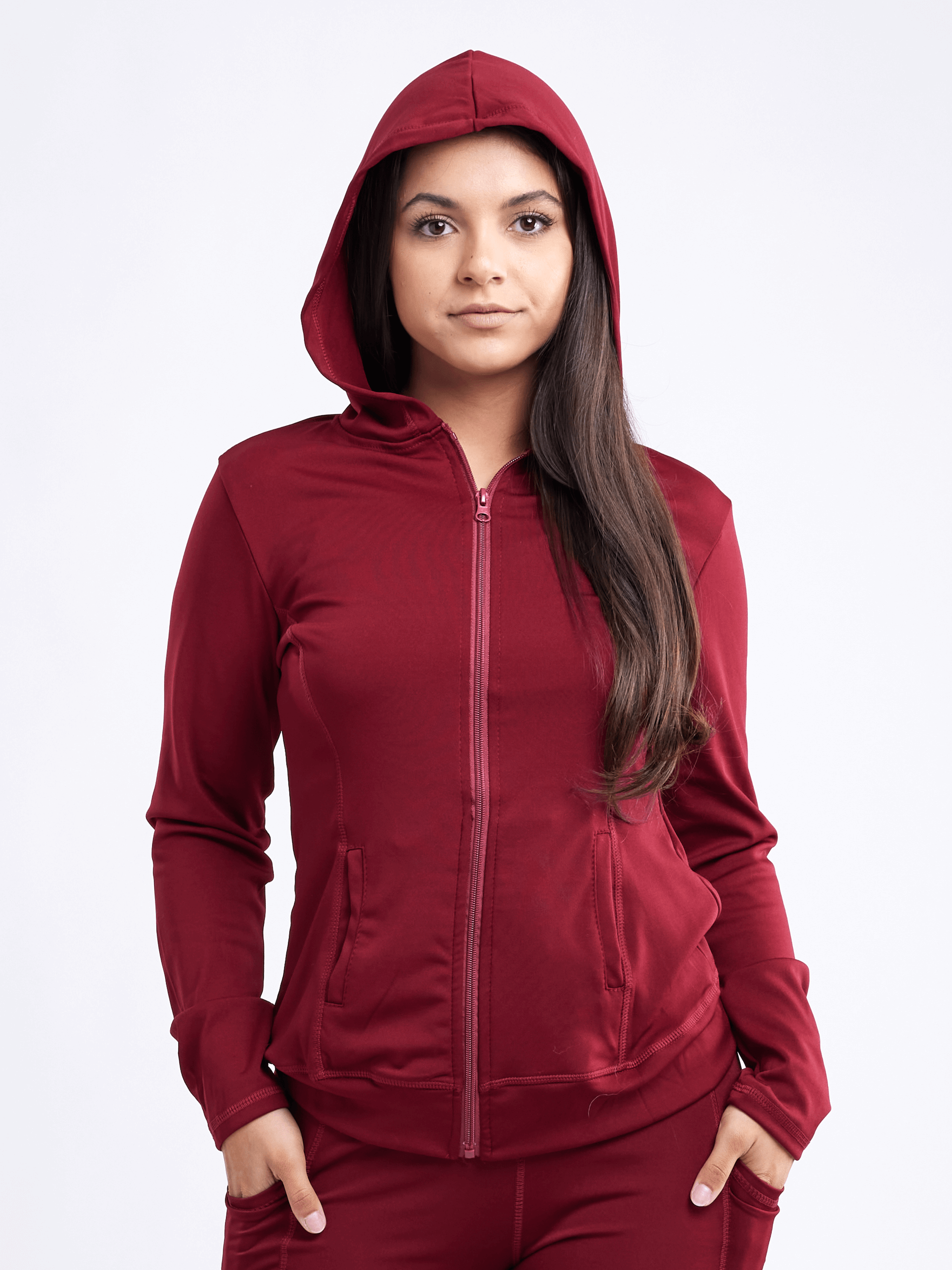 JupiterGear Athletic Fitted Zip-Up Hoodie Jacket with Pockets by Jupiter Gear