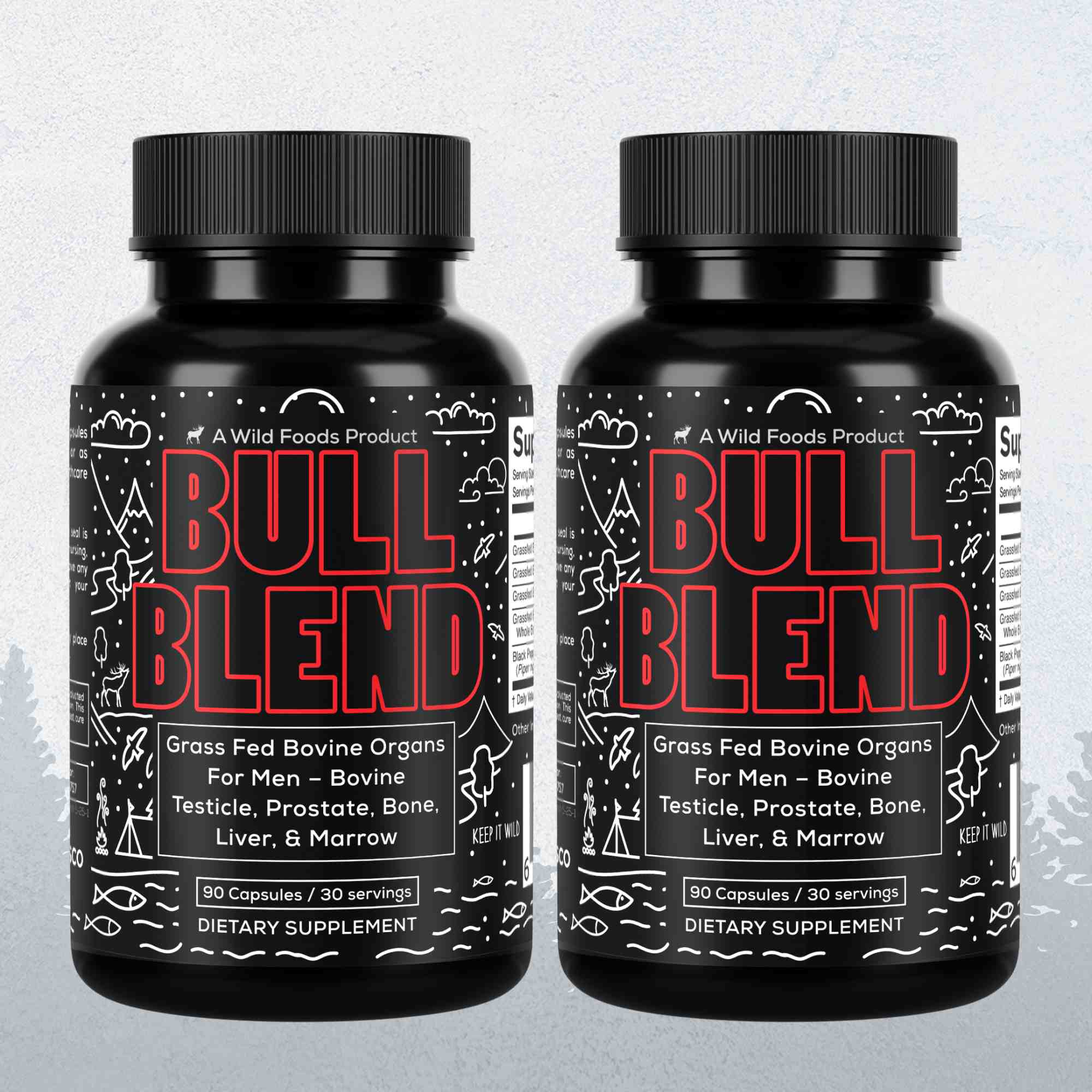 Bull Blend, 30 servings – Natural Male Hormone & Energy Support by Wild Foods