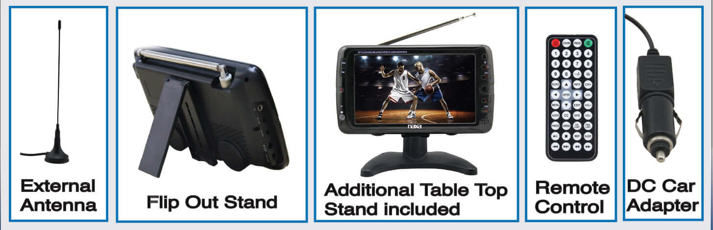 Naxa 7" Portable 12 Volt TV and Digital Multimedia Player by Jupiter Gear