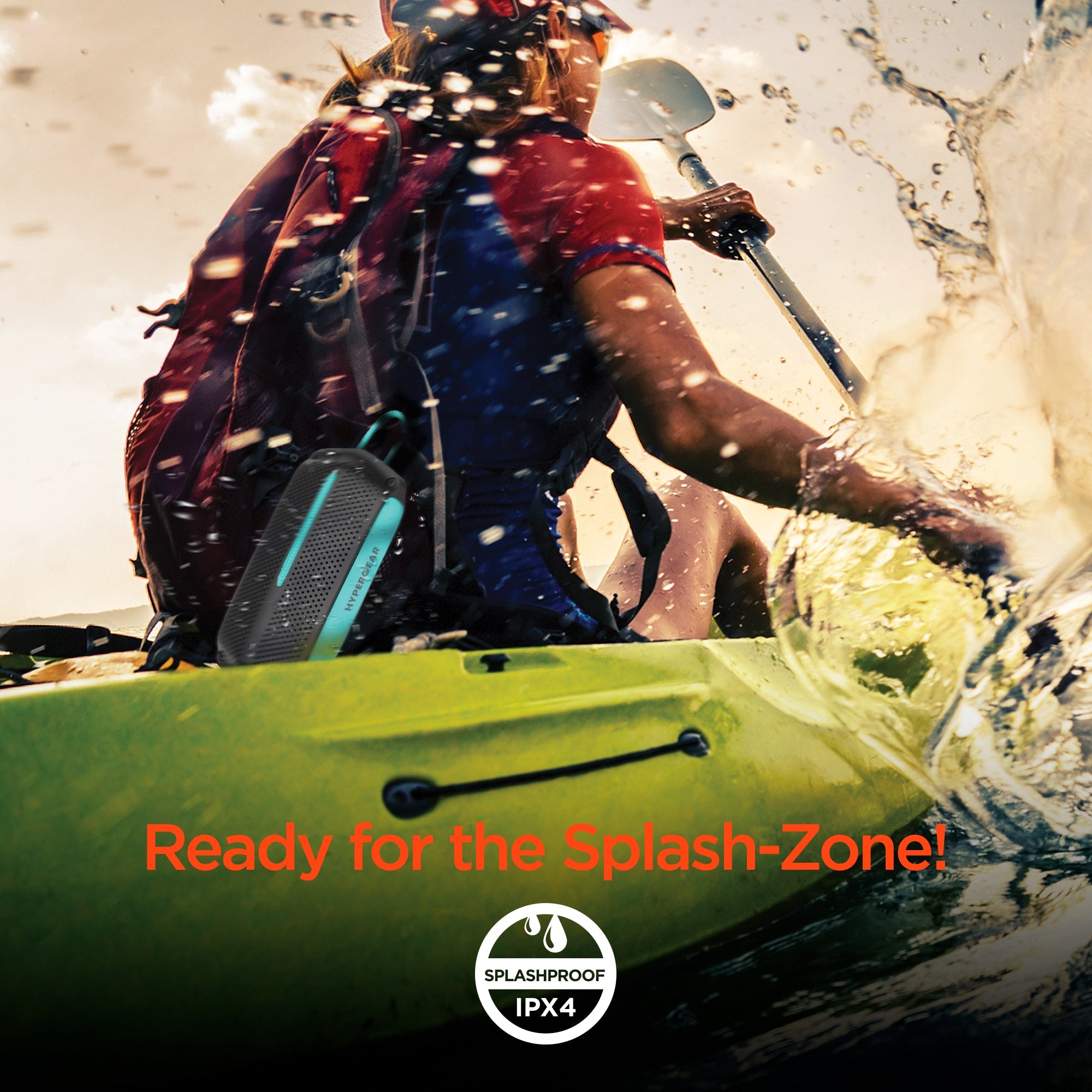 HyperGear Wave Water Resistant Wireless Speaker with Extended Battery Life by Jupiter Gear