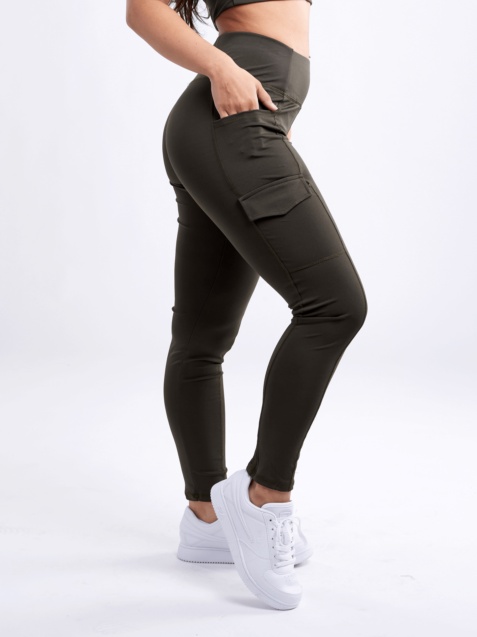 JupiterGear High-Waisted Leggings with Side Cargo Pockets by Jupiter Gear
