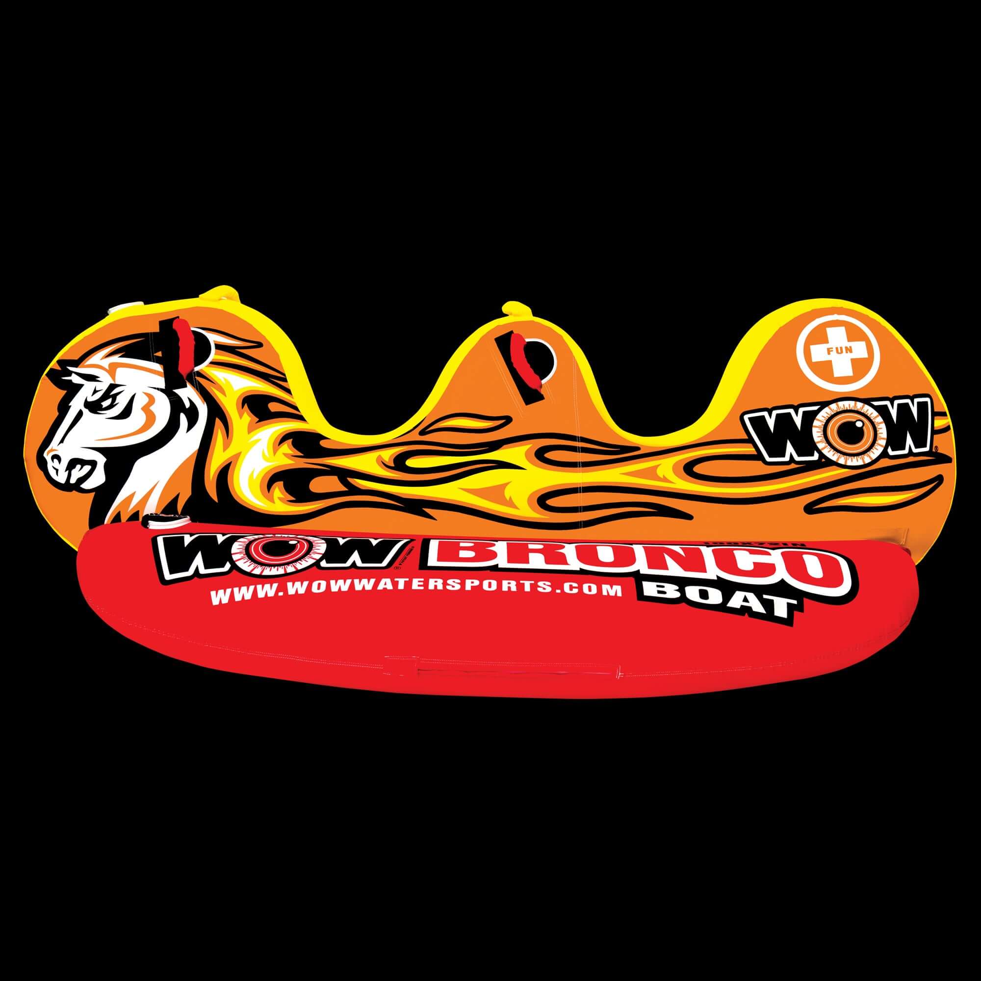 WOW Sports Bronco Boat 2 Person Towable Water Tube For Pool and Lake (14-1050) by Jupiter Gear