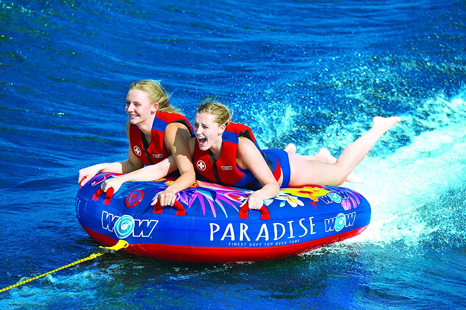 WOW Sports Paradise 2 Person 2P Soft Top Towable (22-WTO-3983) by Jupiter Gear