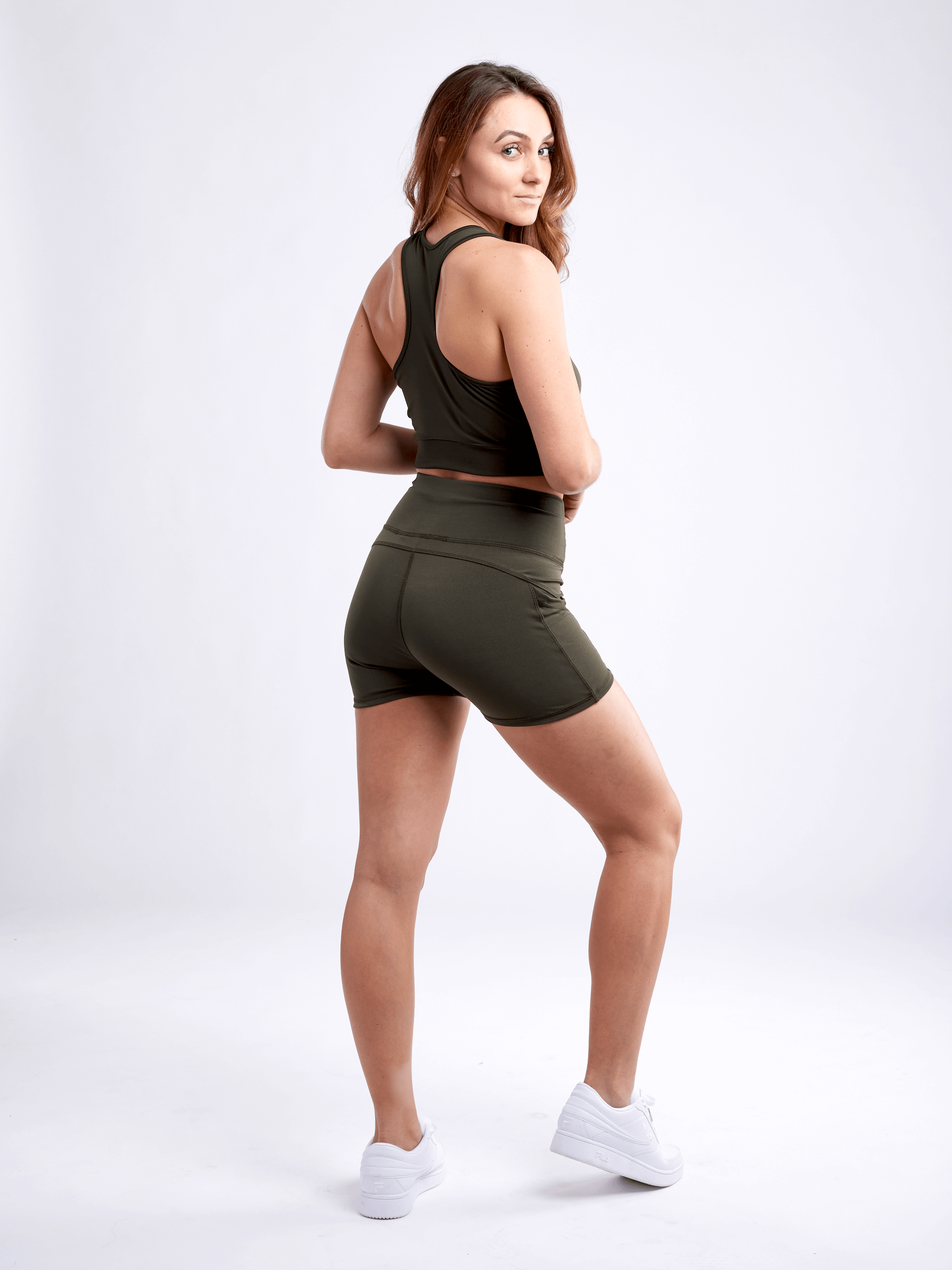 JupiterGear High-Waisted Athletic Shorts with Side Pockets by Jupiter Gear