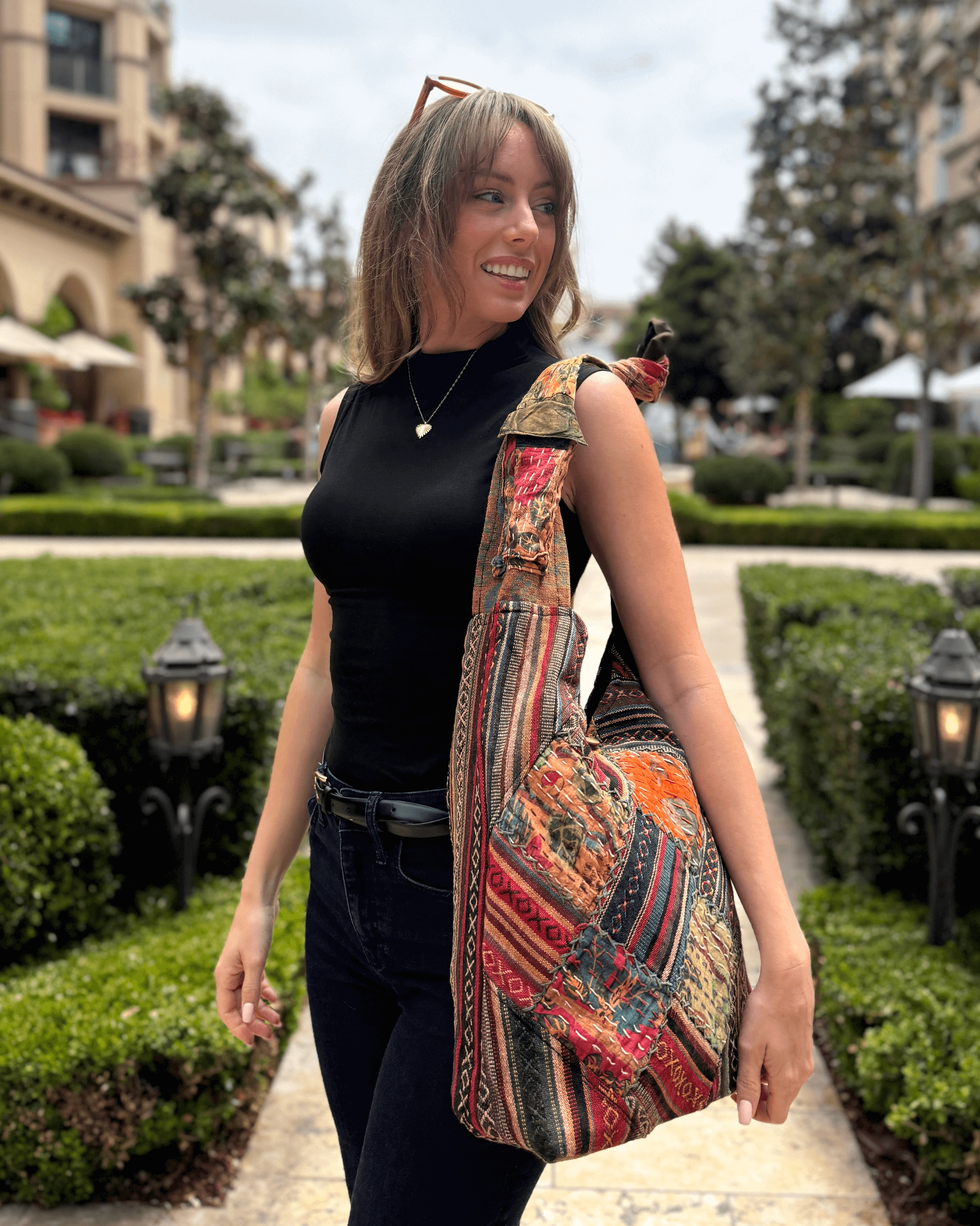 Kathmandu Collection Quilted Patchwork Hobo Bag by Jupiter Gear