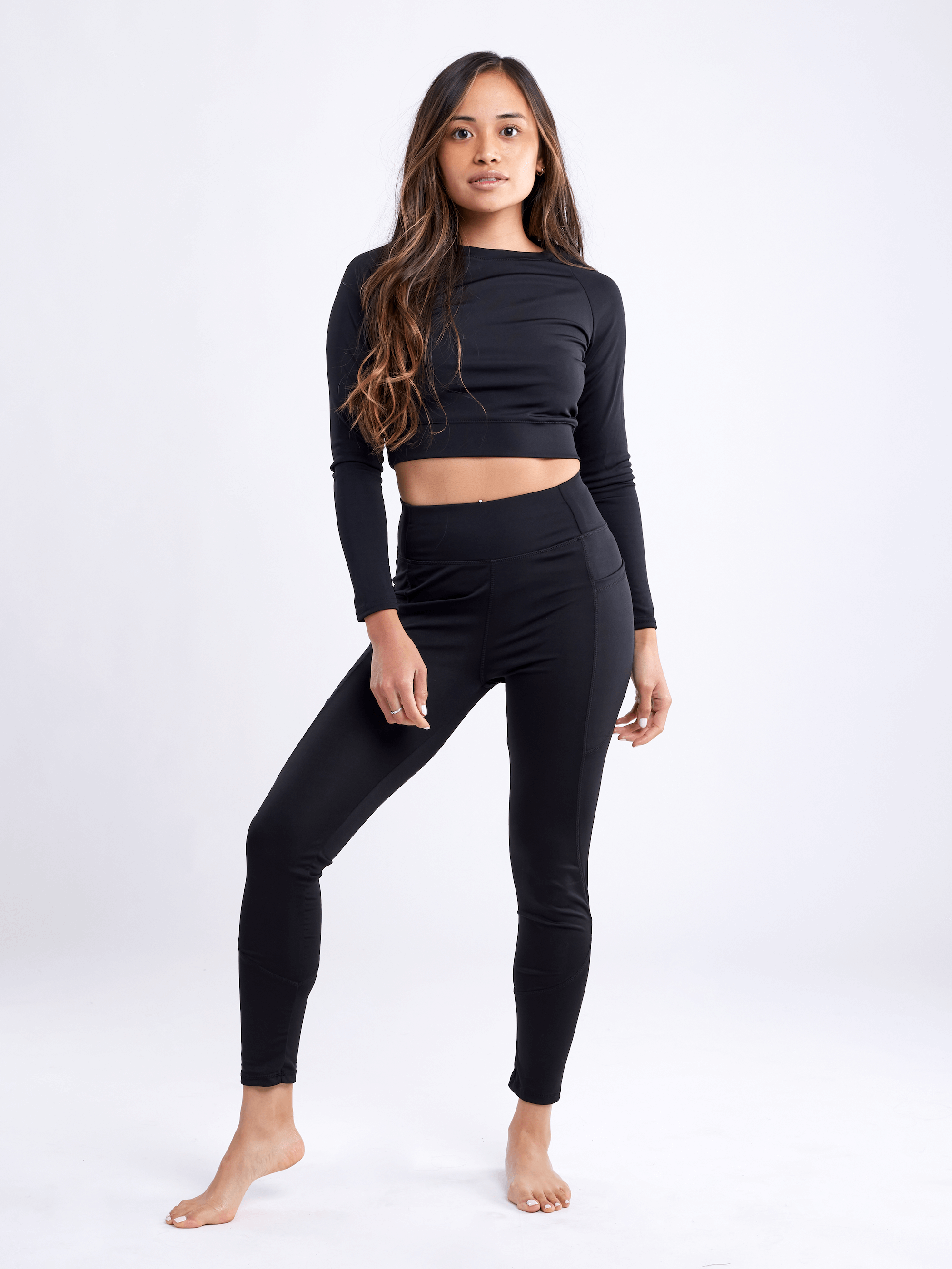 JupiterGear High-Waisted Classic Gym Leggings with Side Pockets by Jupiter Gear