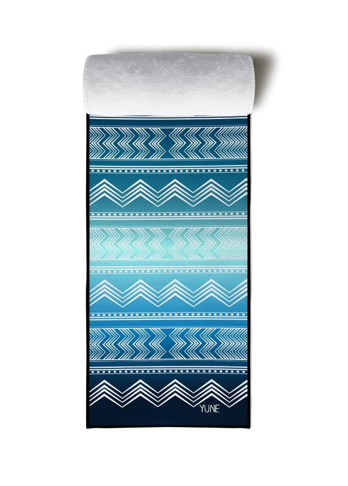 Yoga Towel | Non Slip Silicon Nubs | Absorbent Microfiber | Blue | Yune Yoga | The Diamond - Yune Yoga