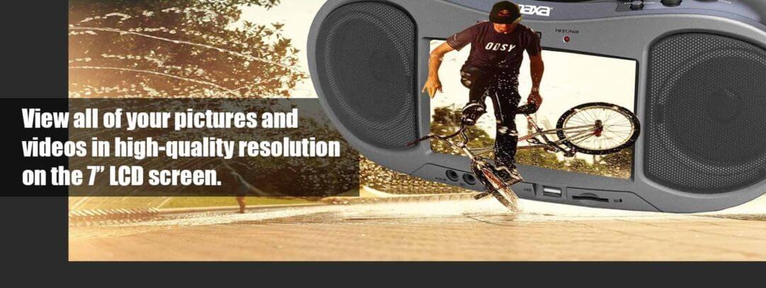 Naxa 7" Bluetooth DVD Boombox by Jupiter Gear