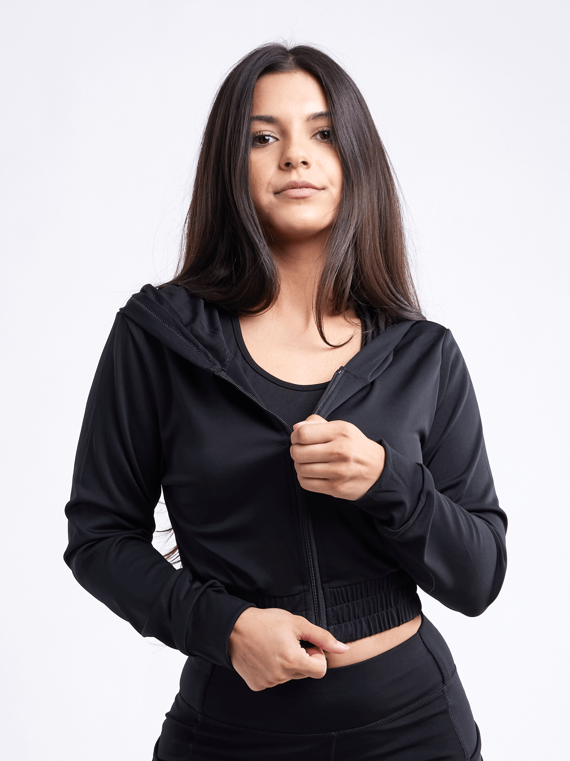 JupiterGear Athletic Zip-Up Crop Hoodie Jacket by Jupiter Gear