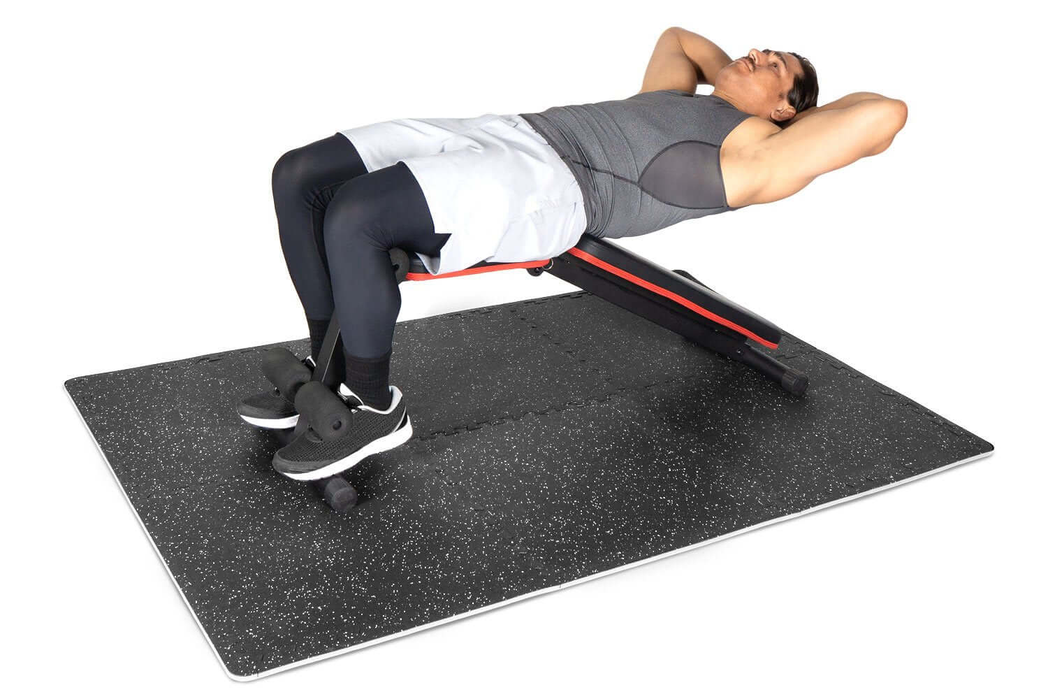 Rubber Top Exercise Puzzle Mat 0.75in 24sqft by Jupiter Gear