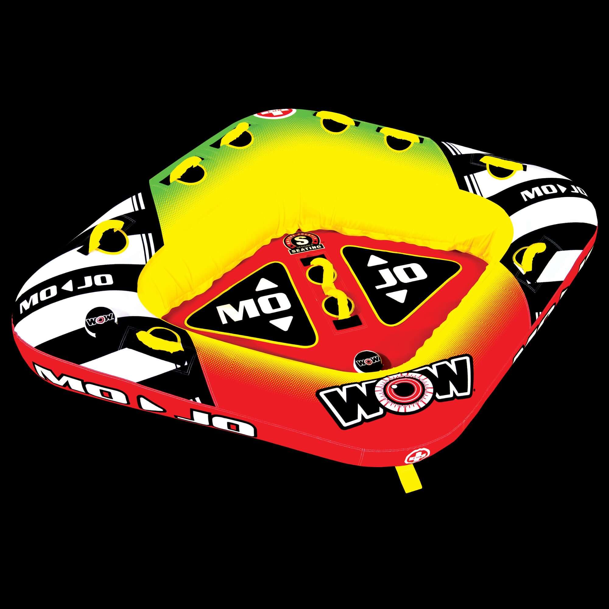 WOW Sports Mojo 1- 3 Person Towable Water Tube For Pool and Lake (16-1070) by Jupiter Gear