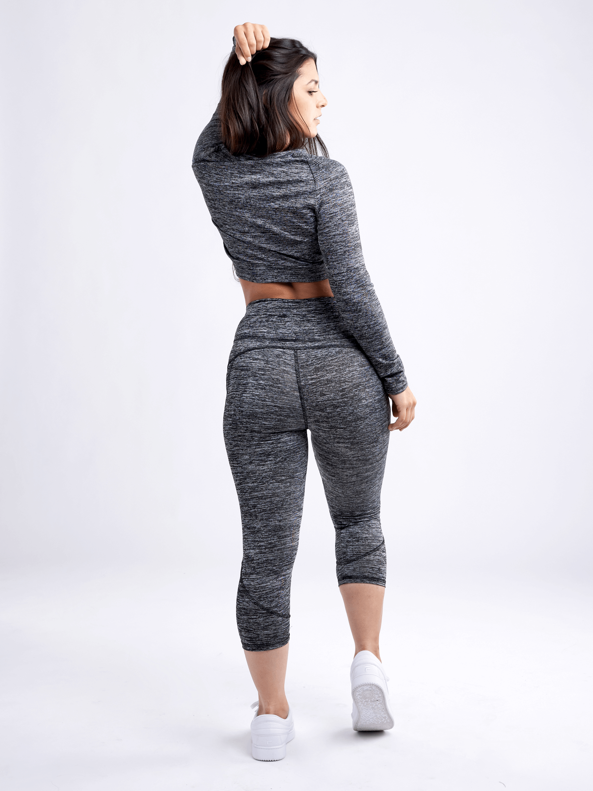 JupiterGear Mid-Rise Capri Fitness Leggings with Side Pockets by Jupiter Gear