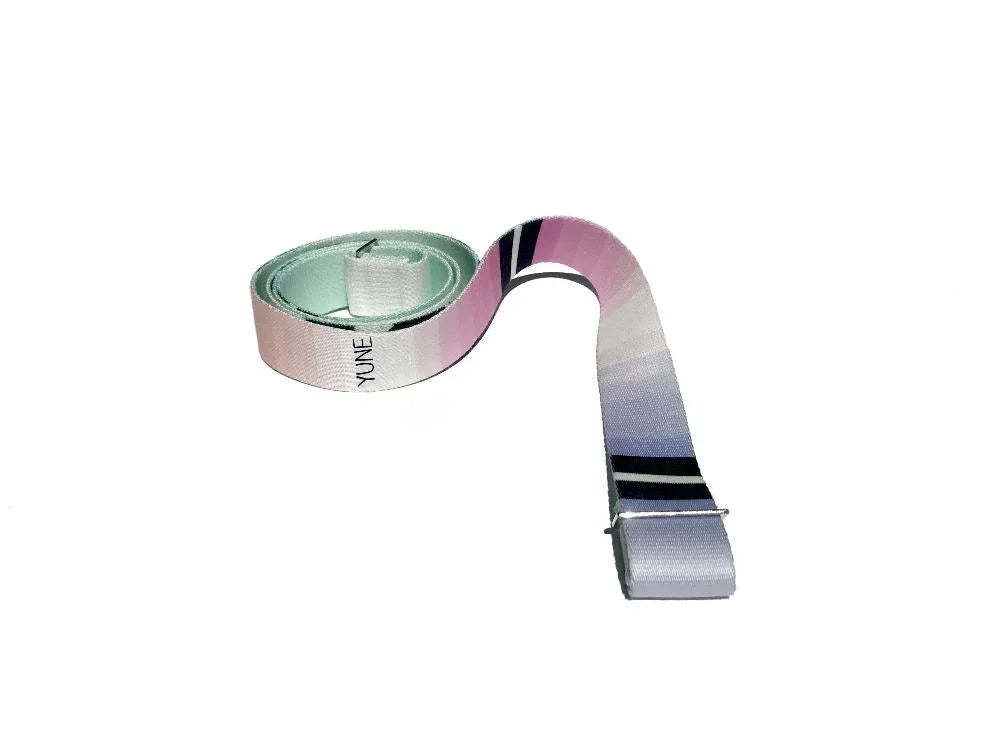 Yoga Strap | Stretching Strap | Metal Buckles | Multi Color | Yune Yoga | The Helena - Yune Yoga