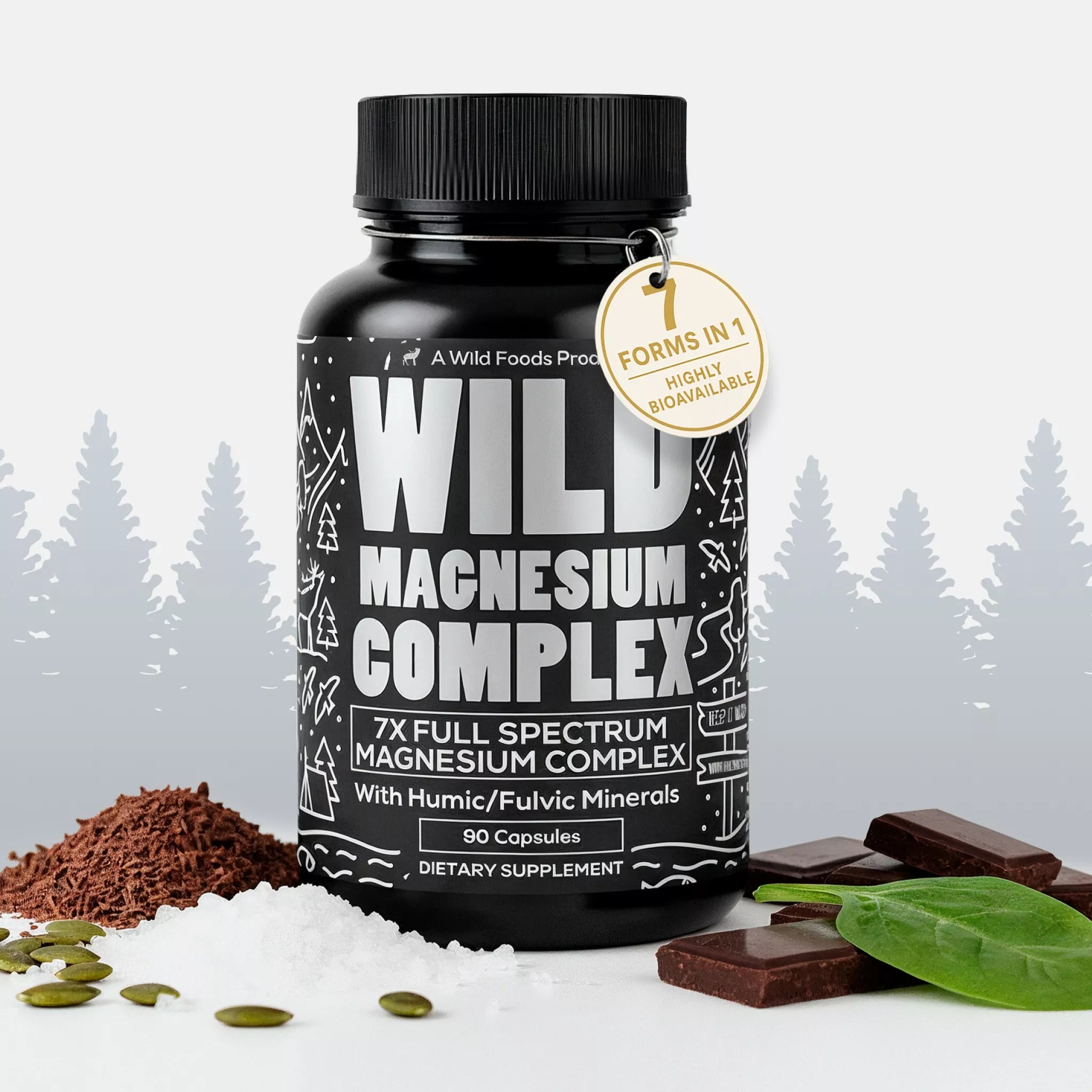 Magnesium Complex | 7-in-1 Complete Spectrum Formula by Wild Foods