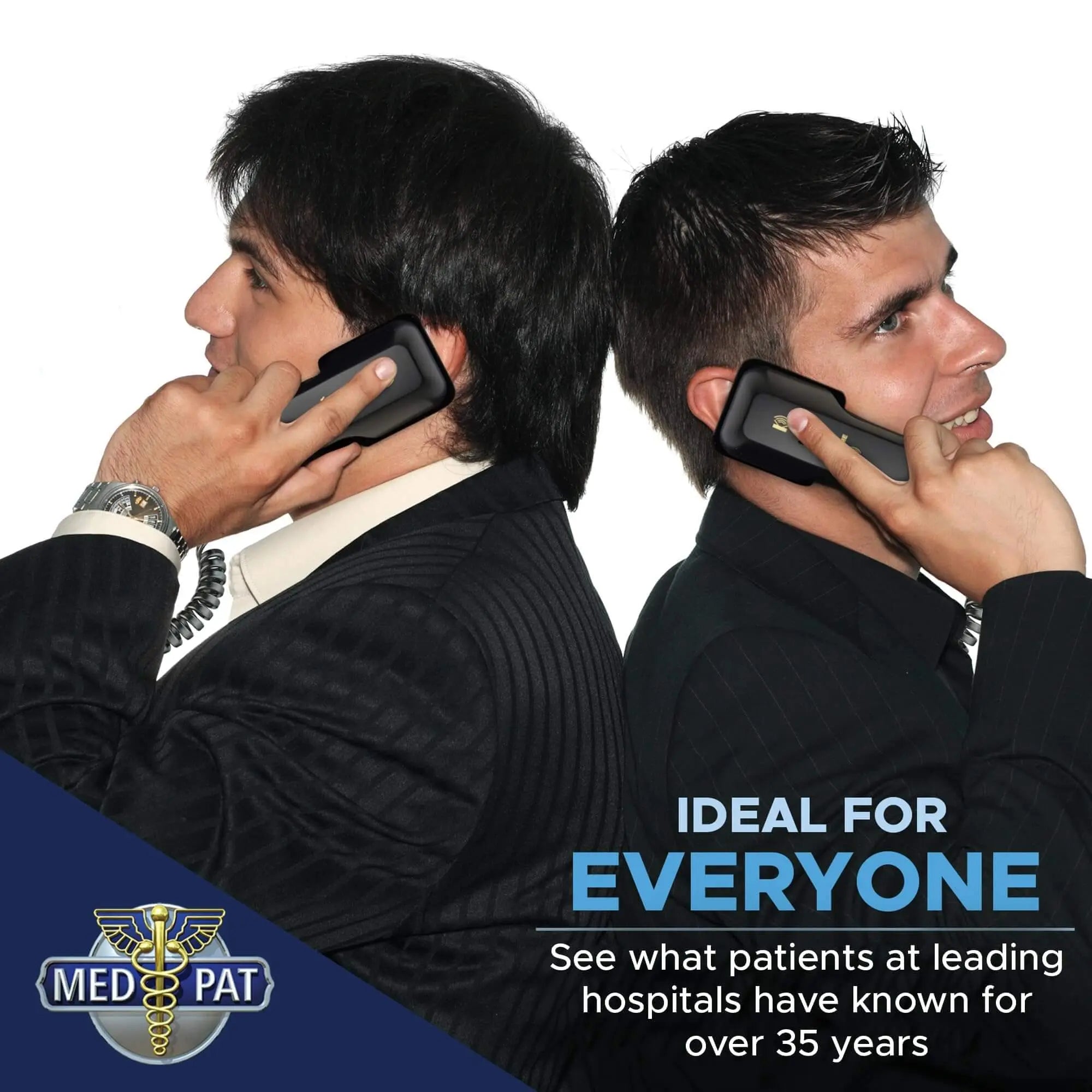 Med-Pat D2200 "2 Can Talk 2" Telephone | Dual Handset Landline Phone with Memory Keys & Enhanced Volume