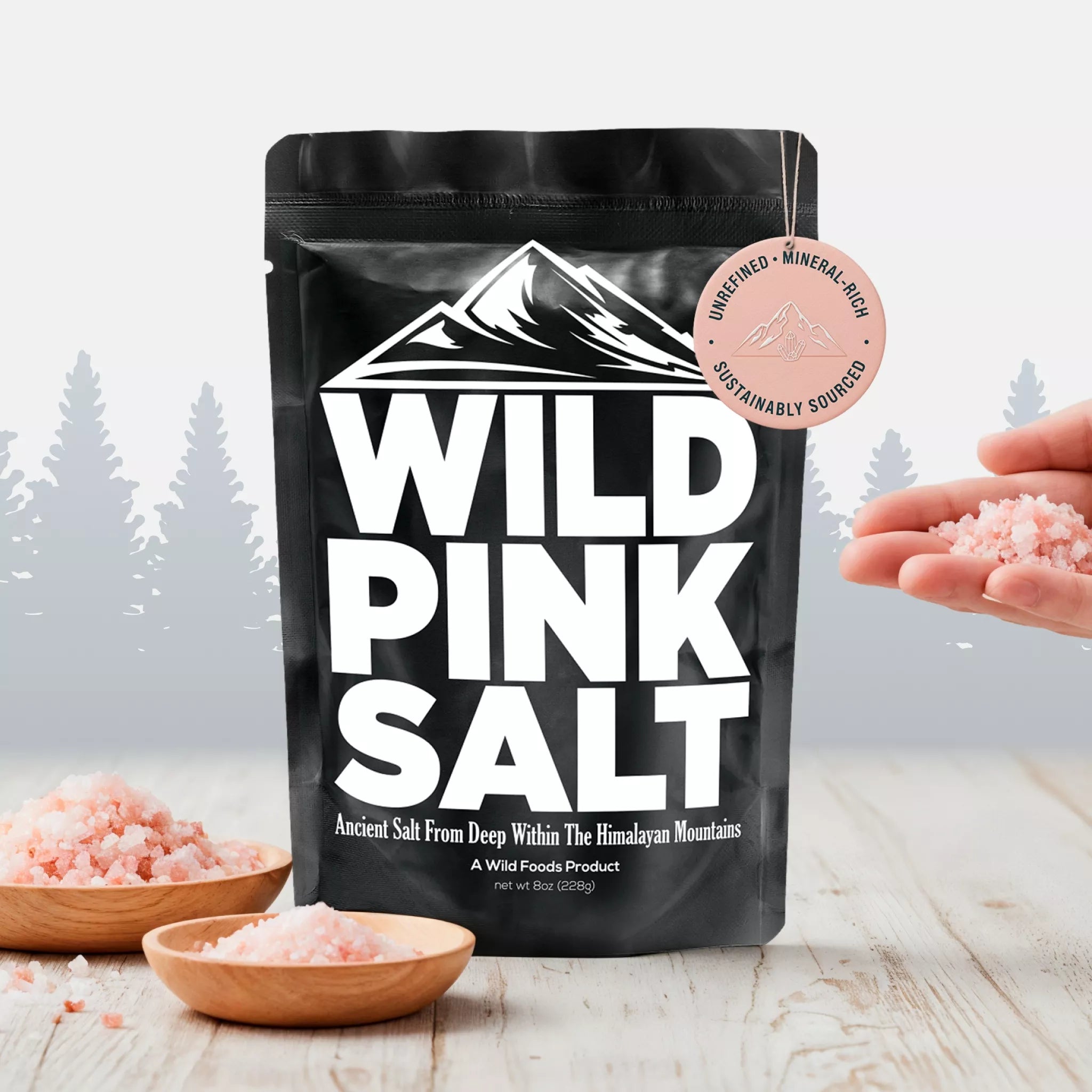 Himalayan Pink Salt – Mineral-Rich Gourmet Salt for Flavor & Health by Wild Foods