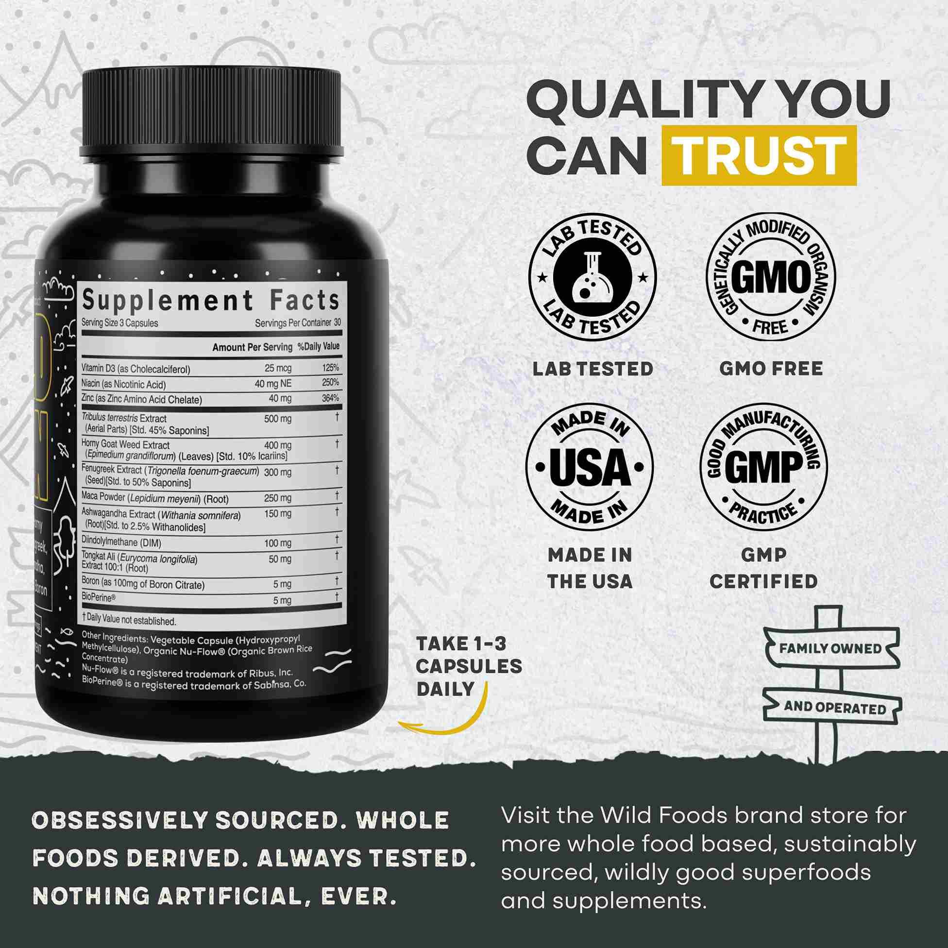 Wild Man Herbal Stack – Male Hormone Balance & Performance by Wild Foods