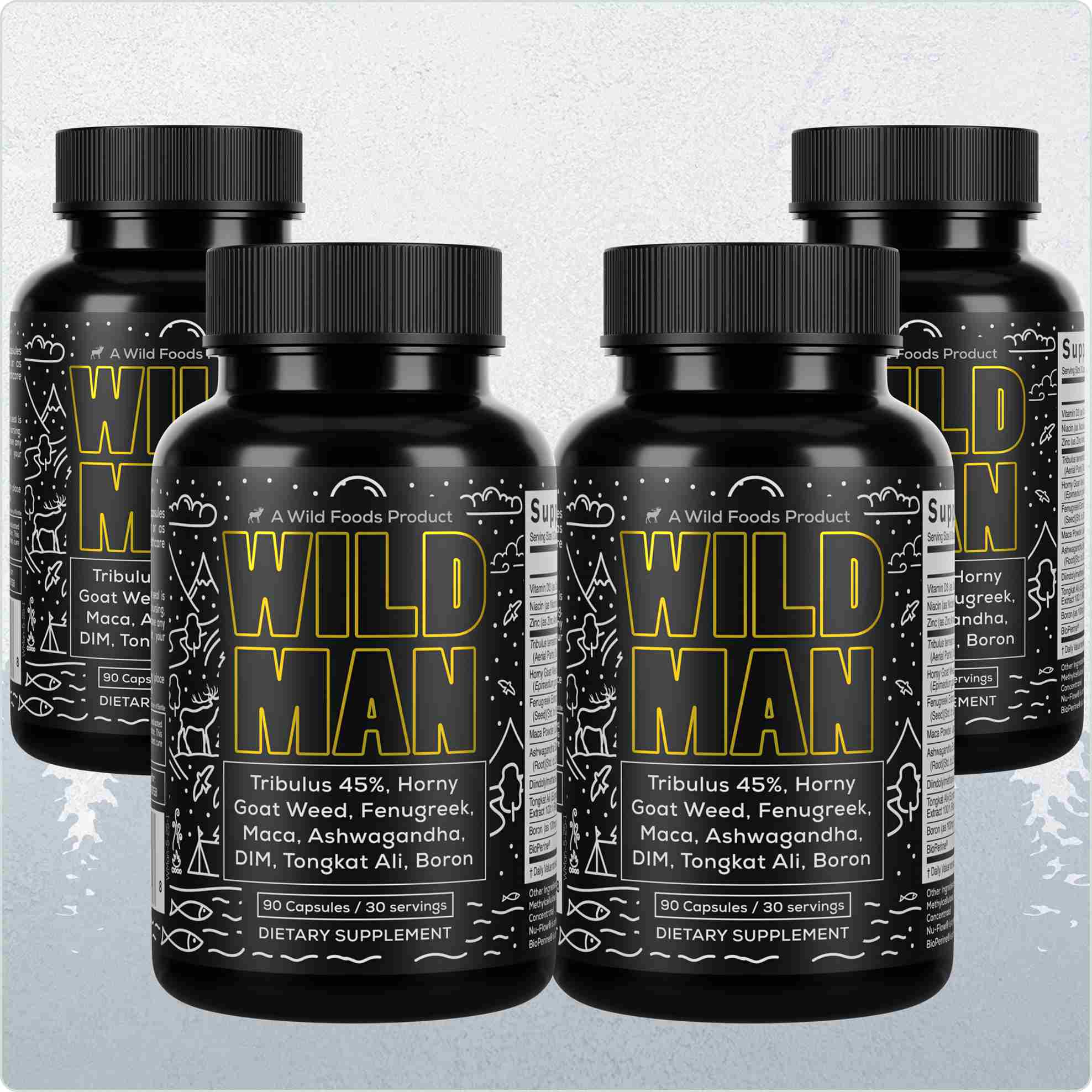 Wild Man Herbal Stack – Male Hormone Balance & Performance by Wild Foods
