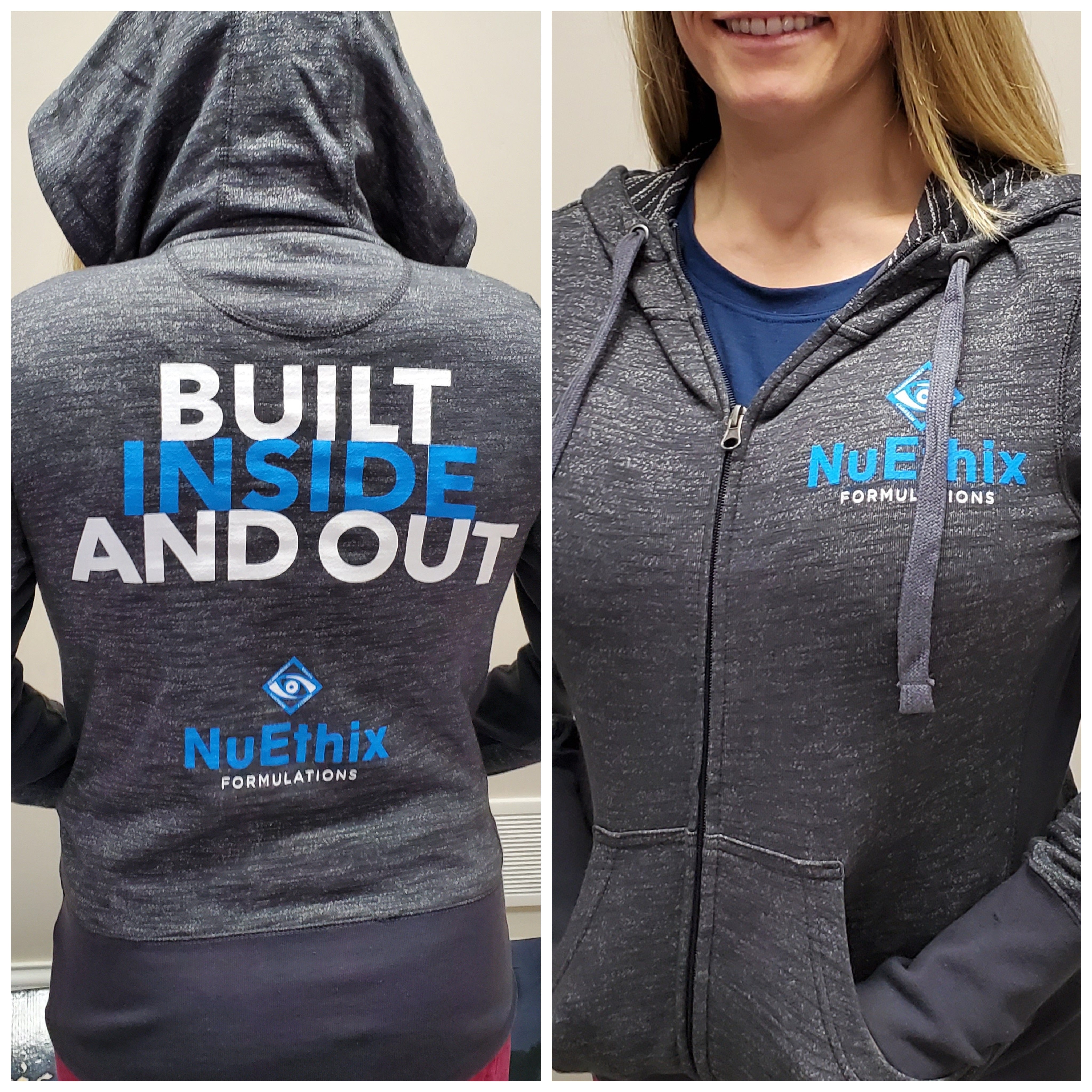 Women’s Zip Hoodie (Built Inside and Out) by NuEthix Formulations
