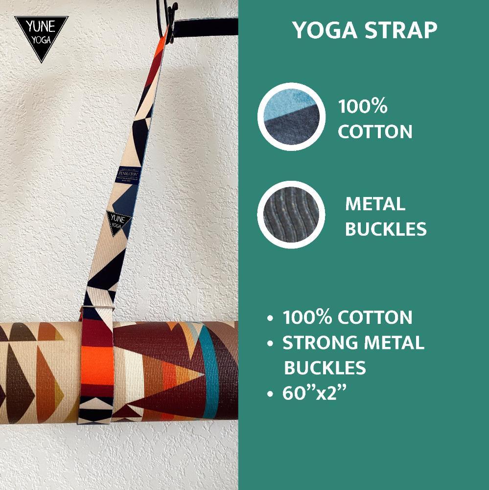 Yoga Strap | Stretching Strap | Metal Buckles | Multi Color | Yune Yoga | The Helena - Yune Yoga