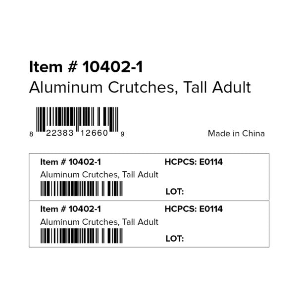 Aluminum Crutches with Accessories