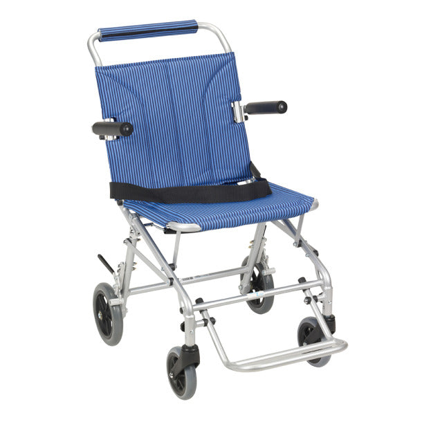 Super Light, Folding Transport Chair with Carry Bag and Flip-Back Arms
