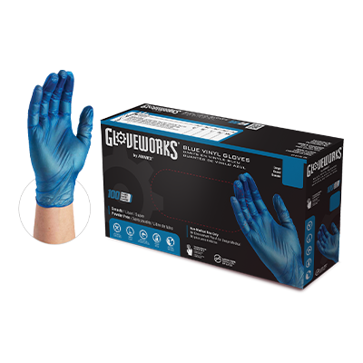 AMMEX Gloveworks Vinyl Industrial Gloves 1000/CS