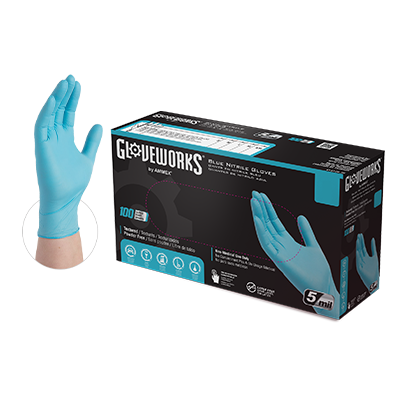 AMMEX Gloveworks Nitrile Powder Free Industrial Gloves 1000/CS