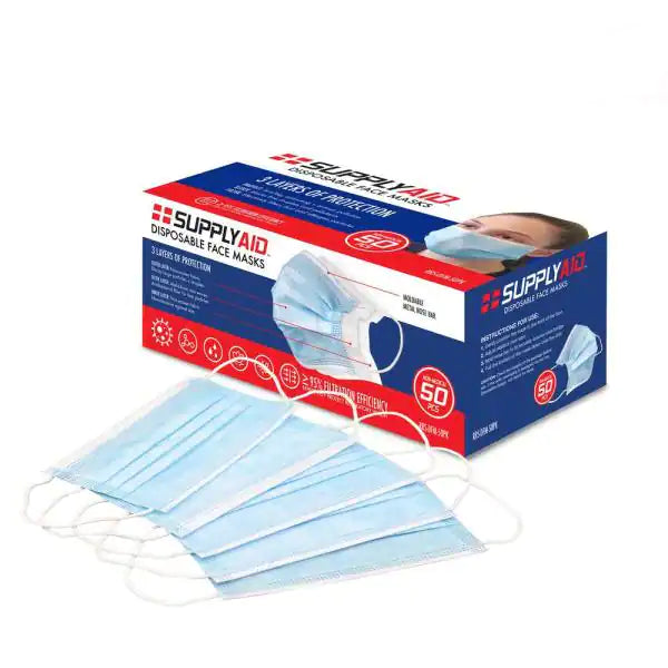 מסכות פנים חד פעמיות SupplyAID RRS-DFM-50PK
