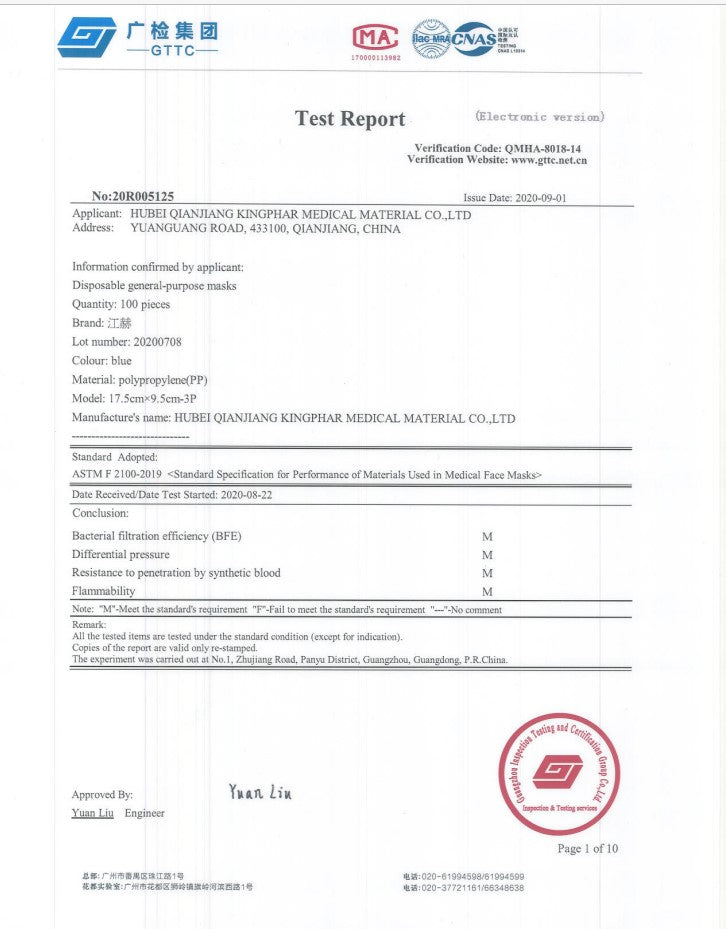 Kingphar Kids 3 Ply Face Masks - Box of 50