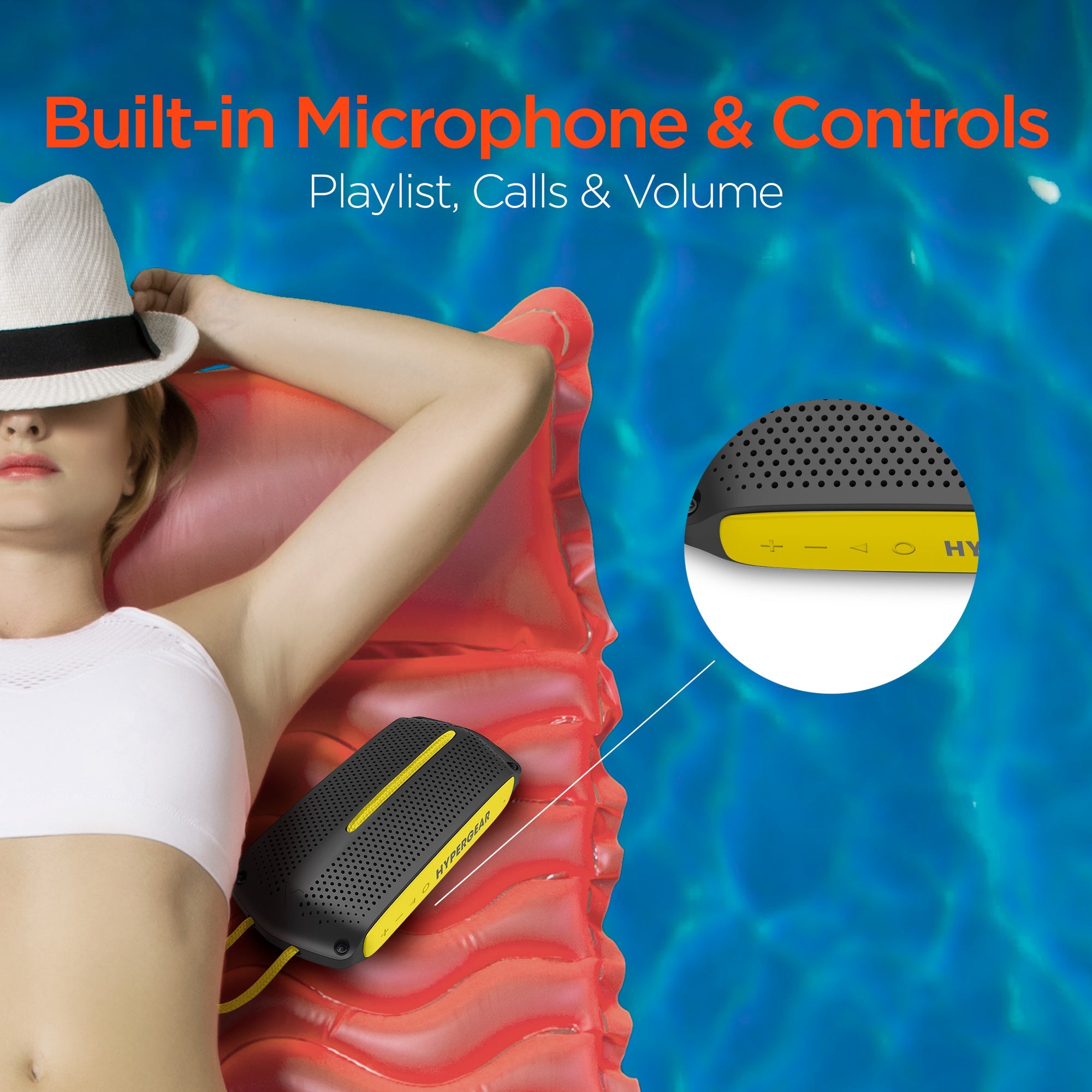 HyperGear Wave Water Resistant Wireless Speaker with Extended Battery Life by Jupiter Gear