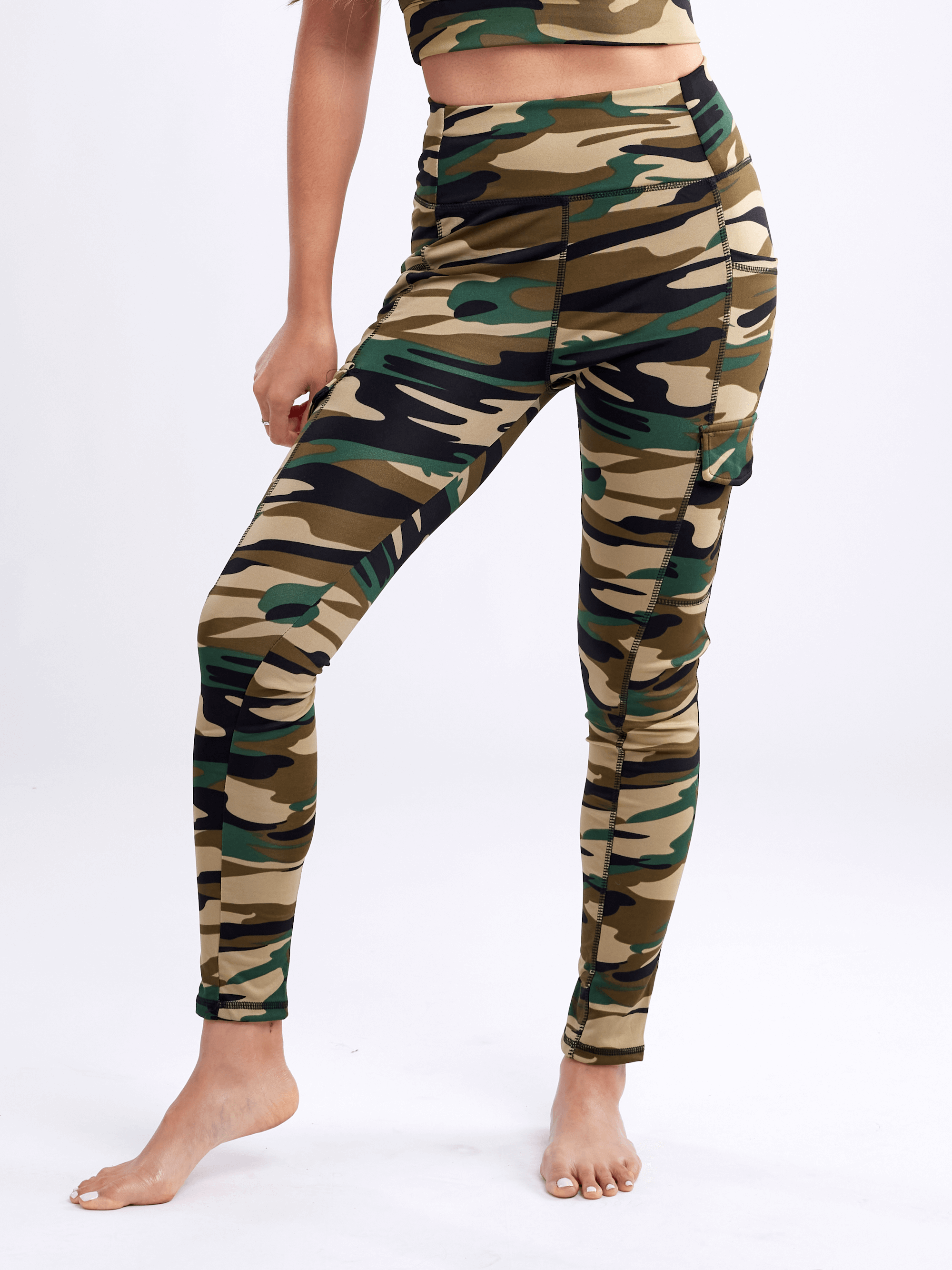 JupiterGear High-Waisted Leggings with Side Cargo Pockets by Jupiter Gear