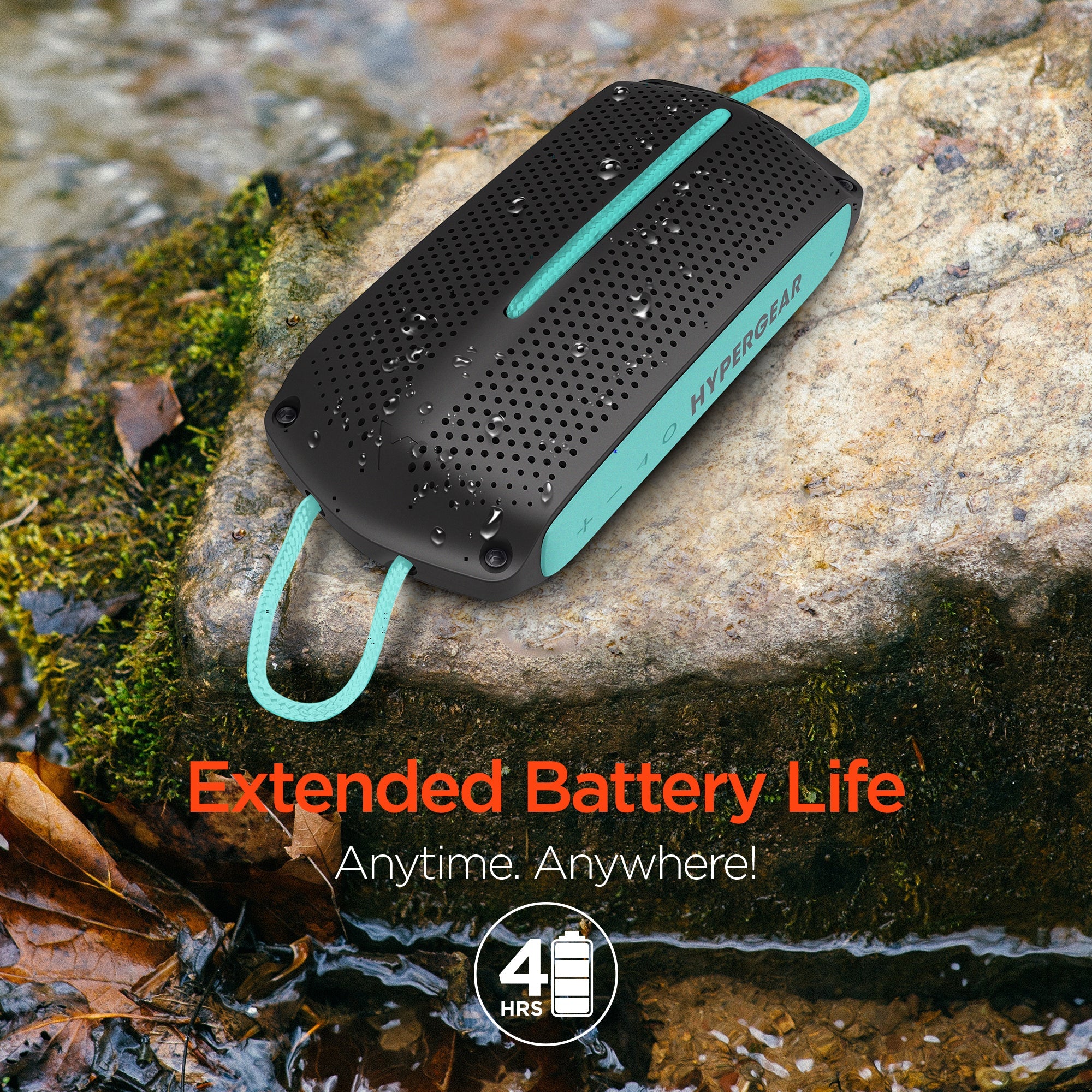 HyperGear Wave Water Resistant Wireless Speaker with Extended Battery Life by Jupiter Gear