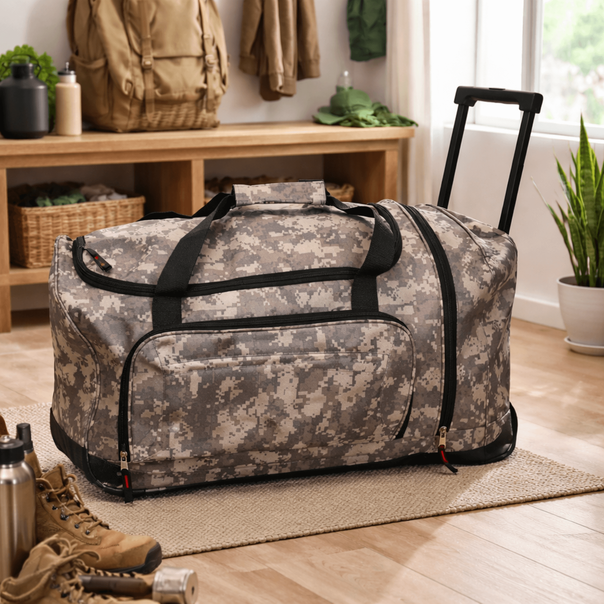 WSK Tactical Survival Bag with Wheels for Emergency Gear - Jupiter Gear