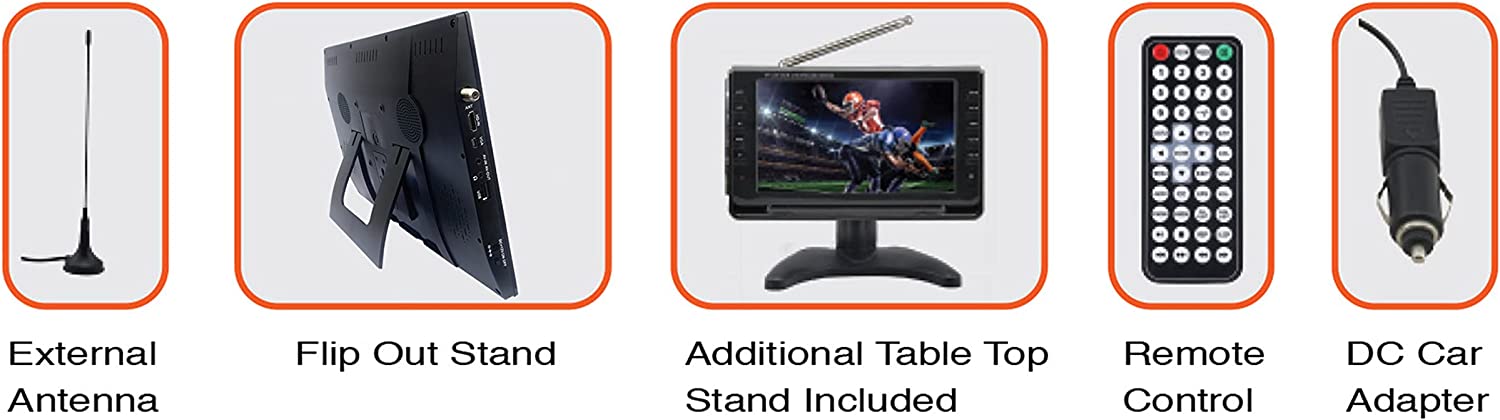 Naxa Portable 14.1" 12 Volt ACDC TV and Digital Multimedia Player by Jupiter Gear