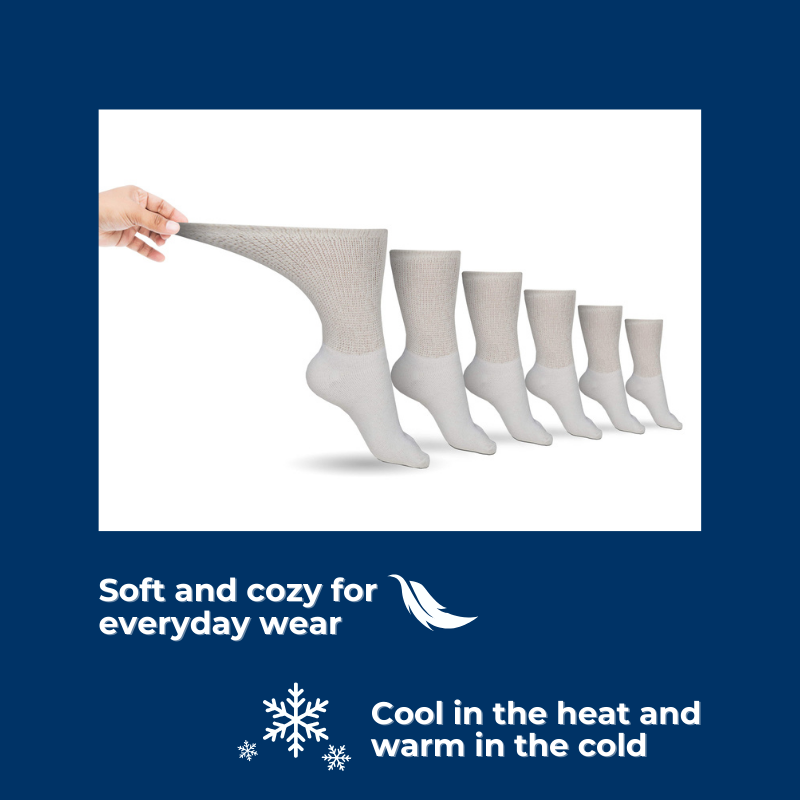 Men's Cotton Diabetic Crew Socks (6 Pair) by DIABETIC SOCK CLUB