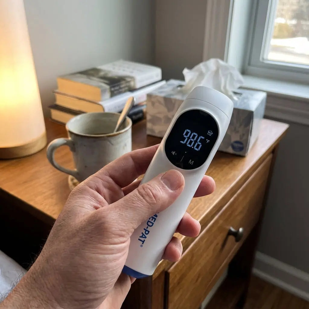 Med-Pat TH-1 Digital Infrared Thermometer – 4-in-1 Ear & Forehead