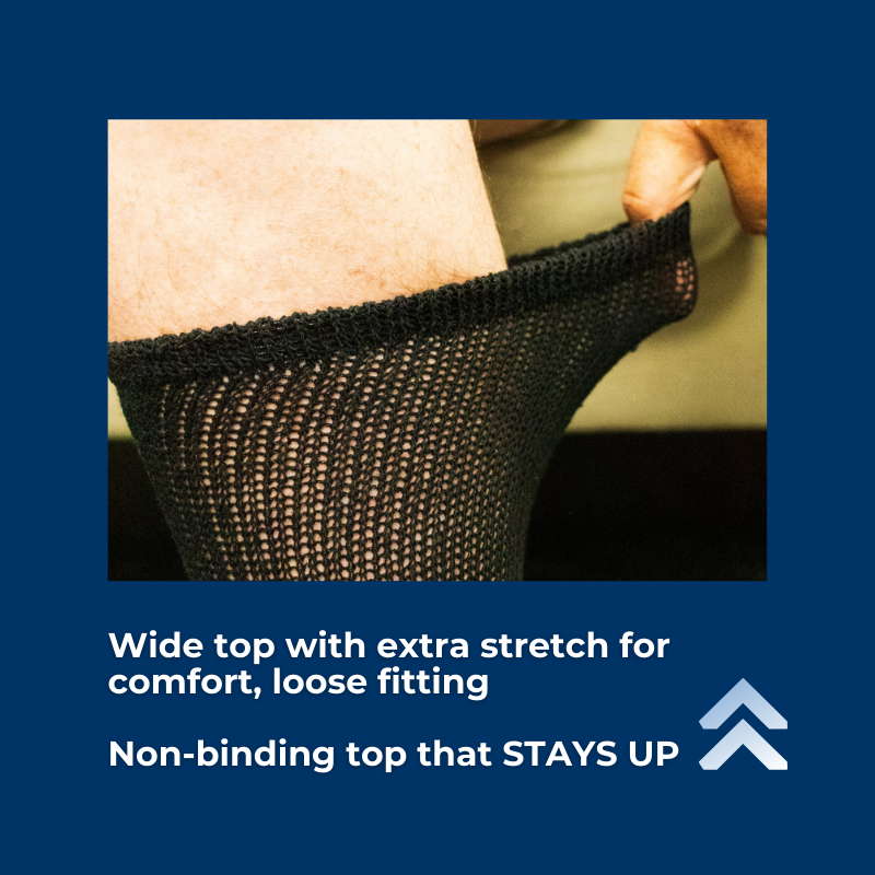 Men's Cotton Diabetic Crew Socks (6 Pair) by DIABETIC SOCK CLUB