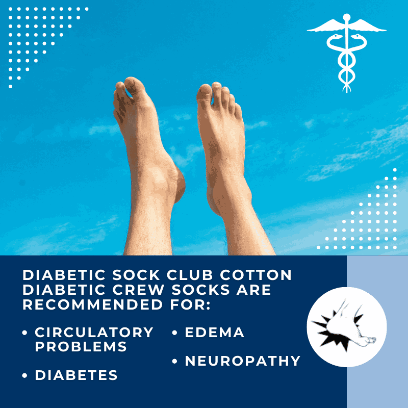 Women's Cotton Diabetic Crew Socks (6 Pair) by DIABETIC SOCK CLUB