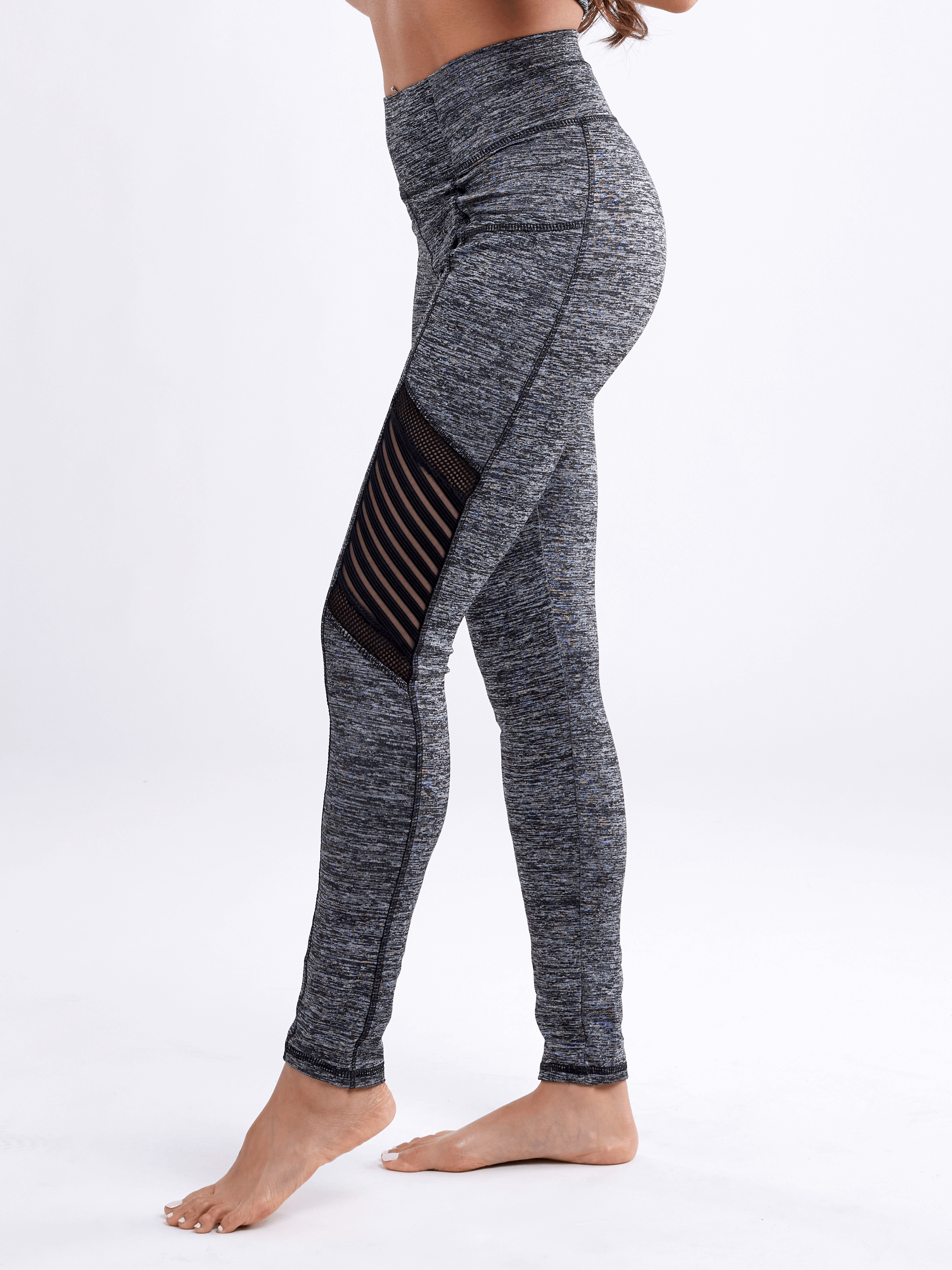 JupiterGear High-Waisted Pilates Leggings with Side Pockets & Mesh Panels by Jupiter Gear