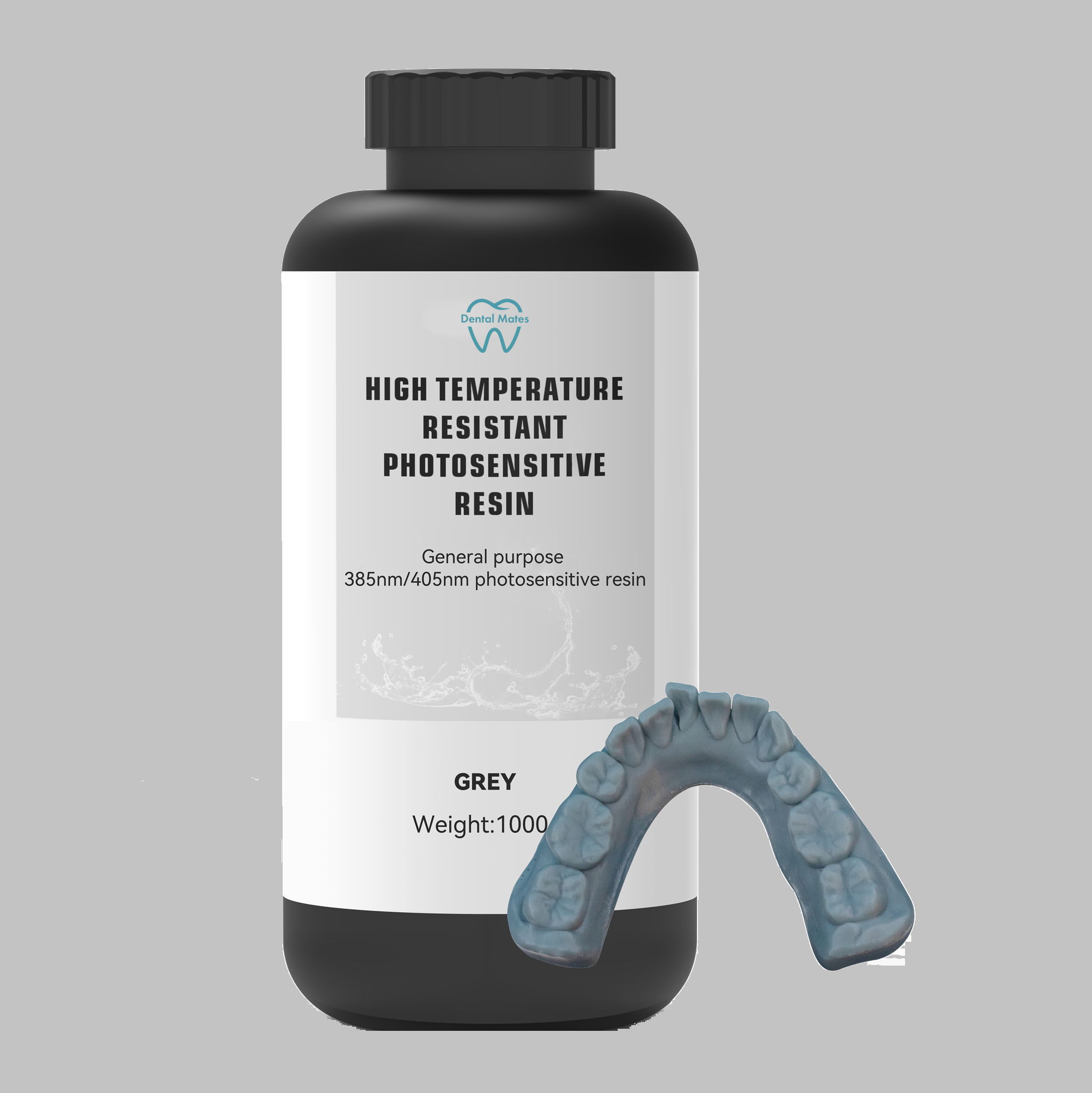 High-Temperature Resistant Dental Model Resin for DLP and LCD Printers 1000ml(1kg)
