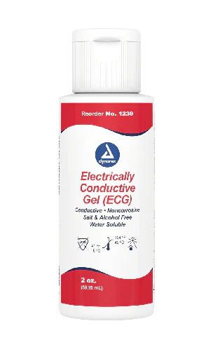 Dynarex Electrically Conductive Gel (ECG), 2 oz. Bottle, 72/case (72 Count)