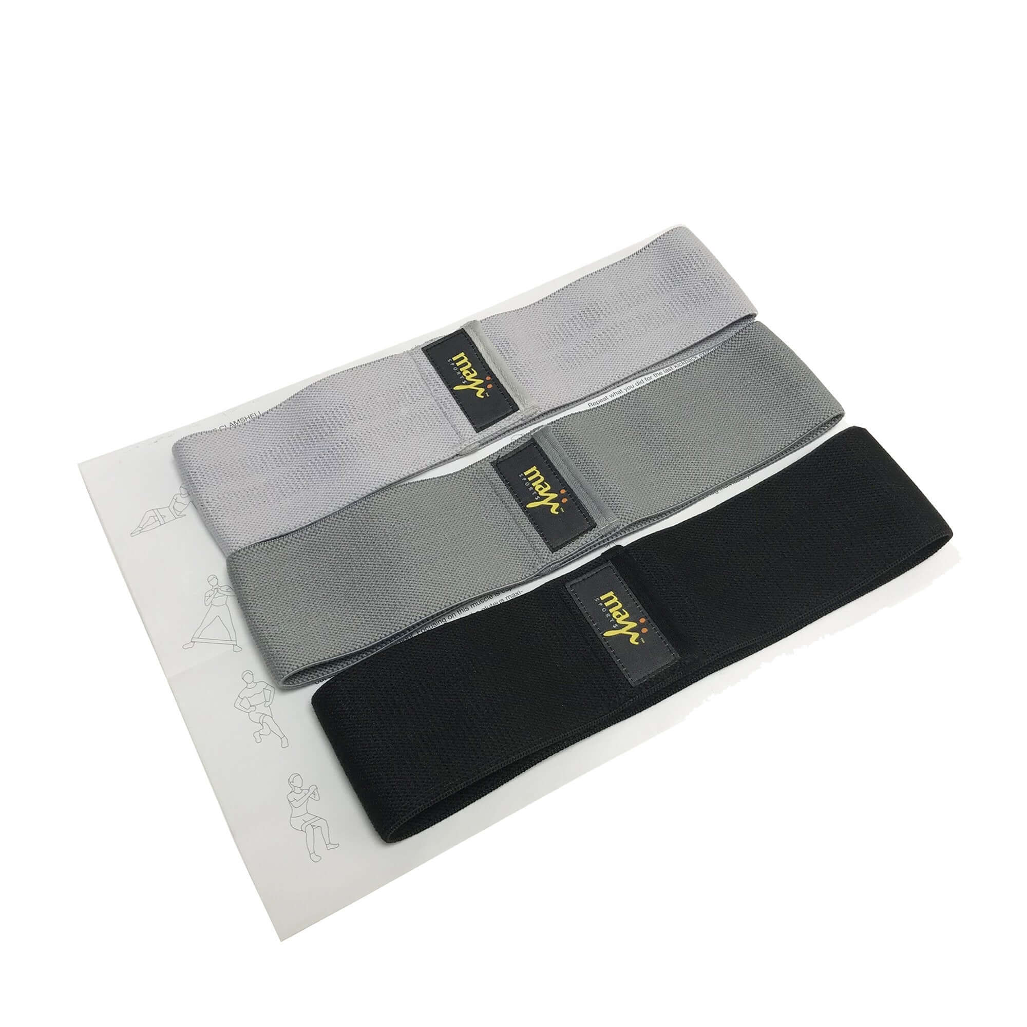 Pack of Three Booty Bands - One Size 3 Weights by Jupiter Gear