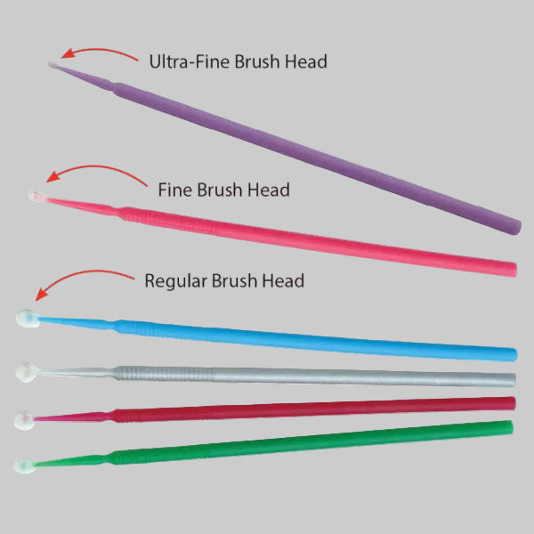 Disposable Dental Micro Applicator Brushes Regular /Fine/ Ultra Fine 100pcs/Barrel 4 Packs