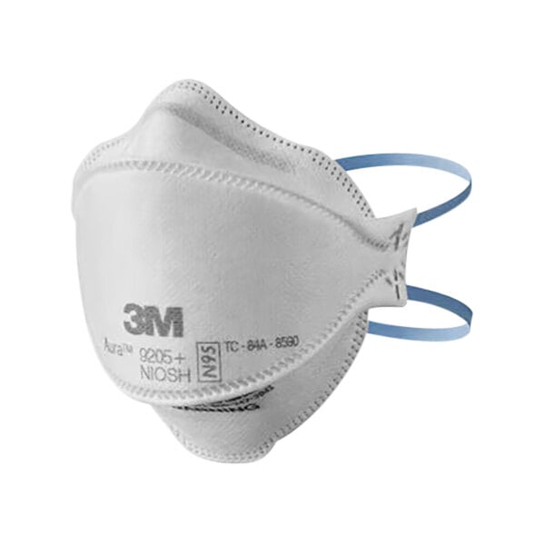 3M 440pcs Aura 9205+ Particulate Respirator N95 Face Mask, Regular Size, Individually wrapped & Flat Fold