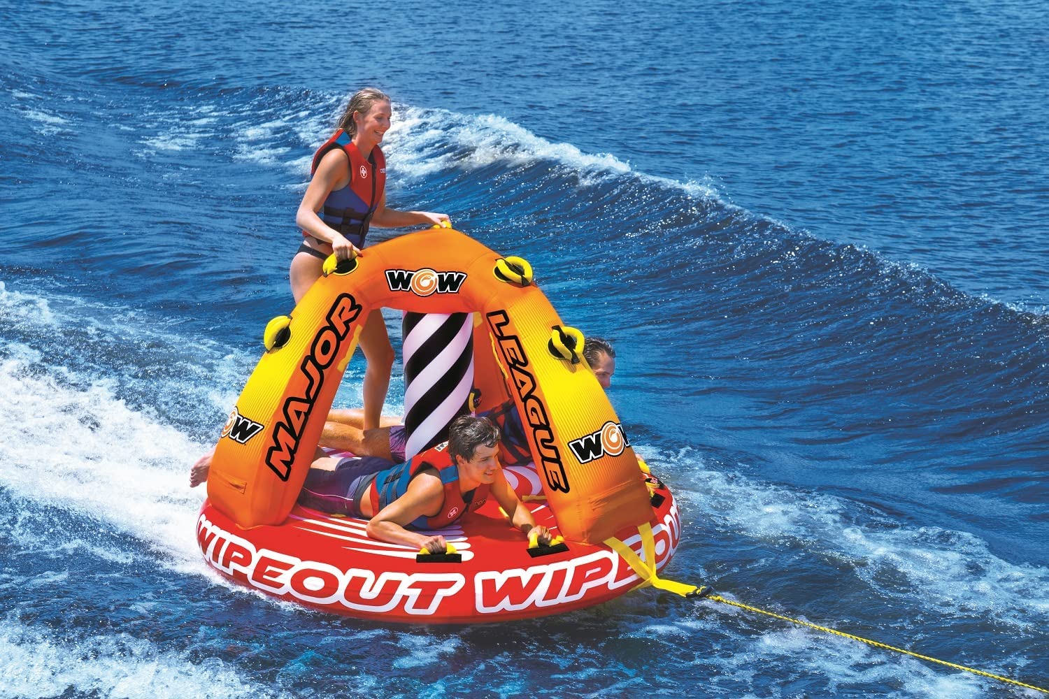 WOW Sports Wipeout 3 Person 3P Standing Towable (22-WTO-3965) by Jupiter Gear