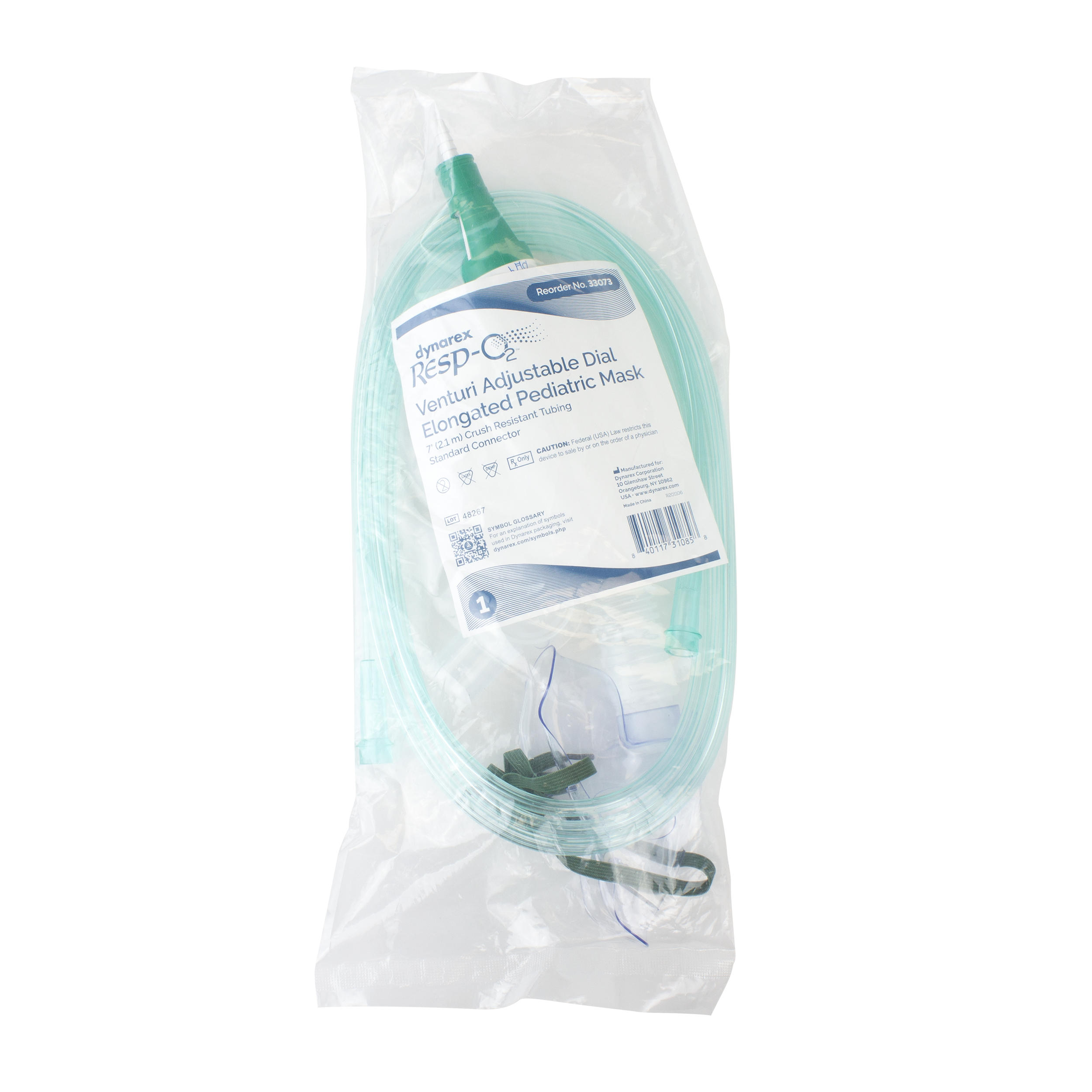 Dynarex Resp-O2 Venturi Select A Vent Elongated Mask (50 Count)